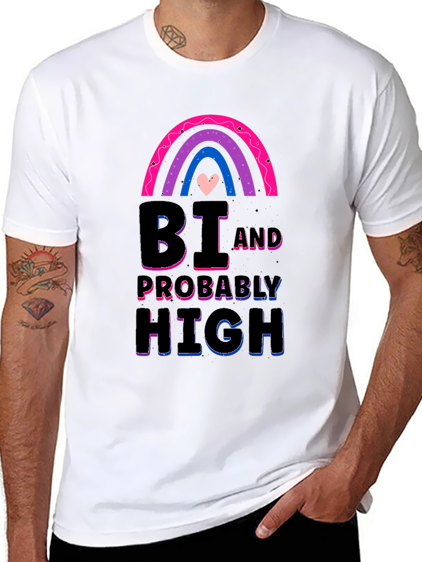 Bi and Probably High Graphic T-Shirt