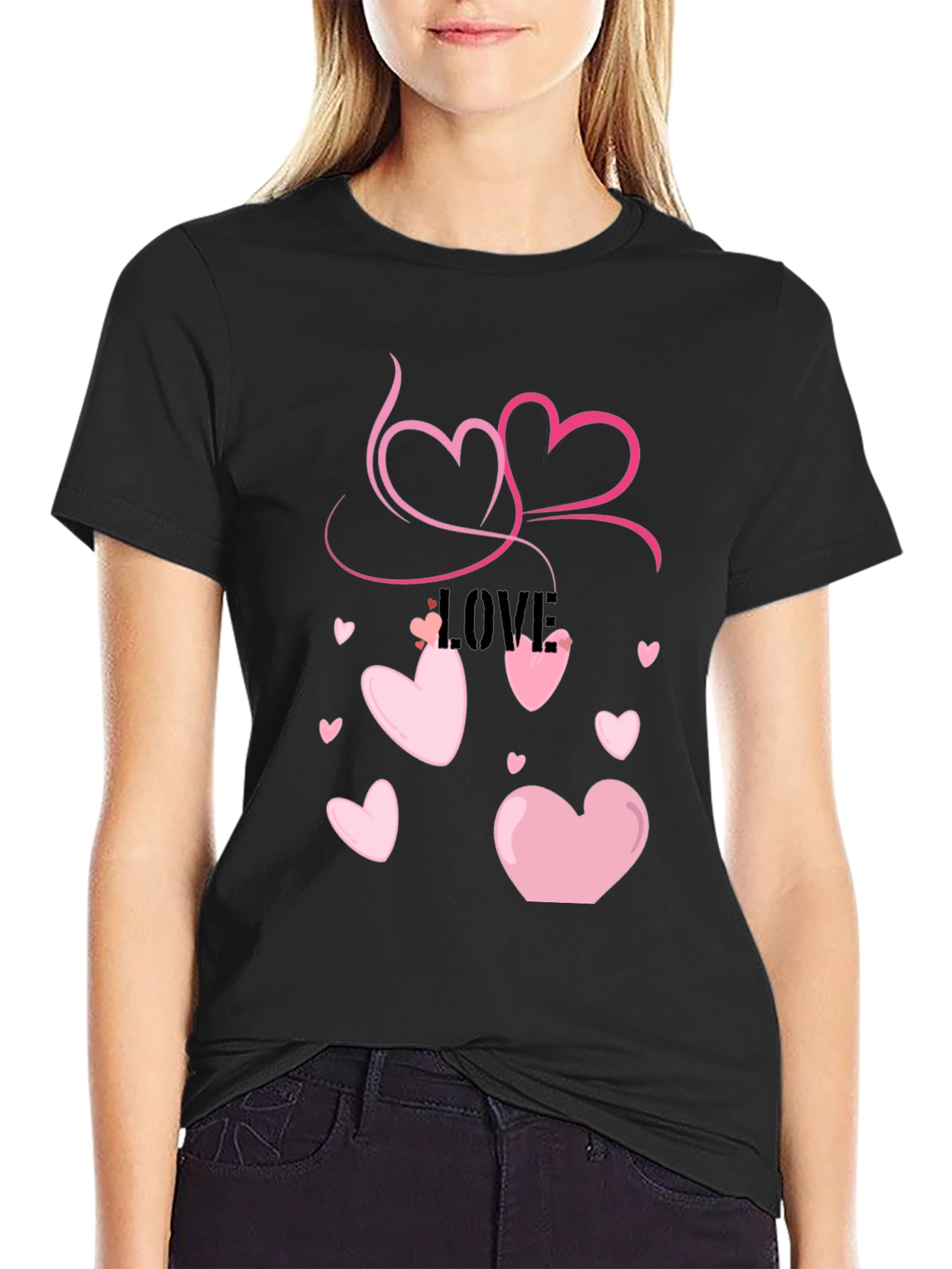 Love Heart Graphic Tee - Valentines Day