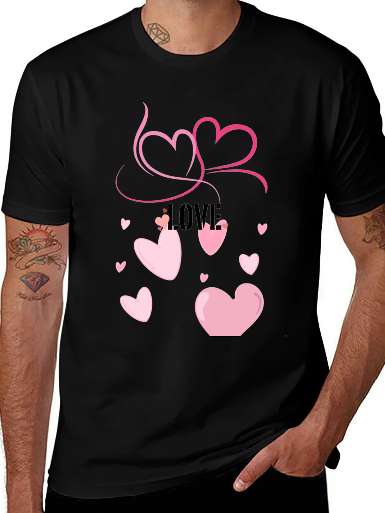 Love Heart Graphic Tee - Valentines Day