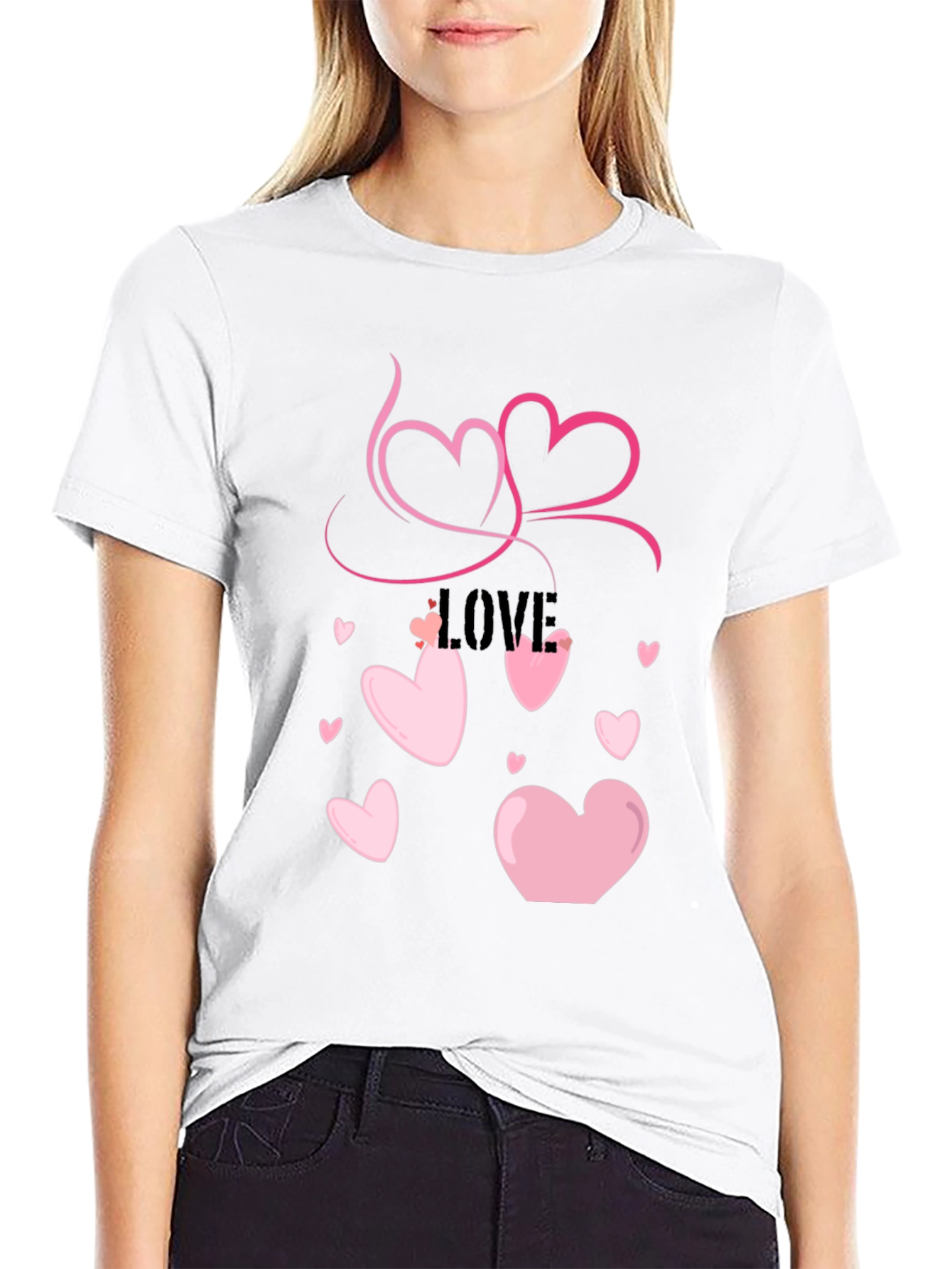 Love Heart Graphic Tee - Valentines Day
