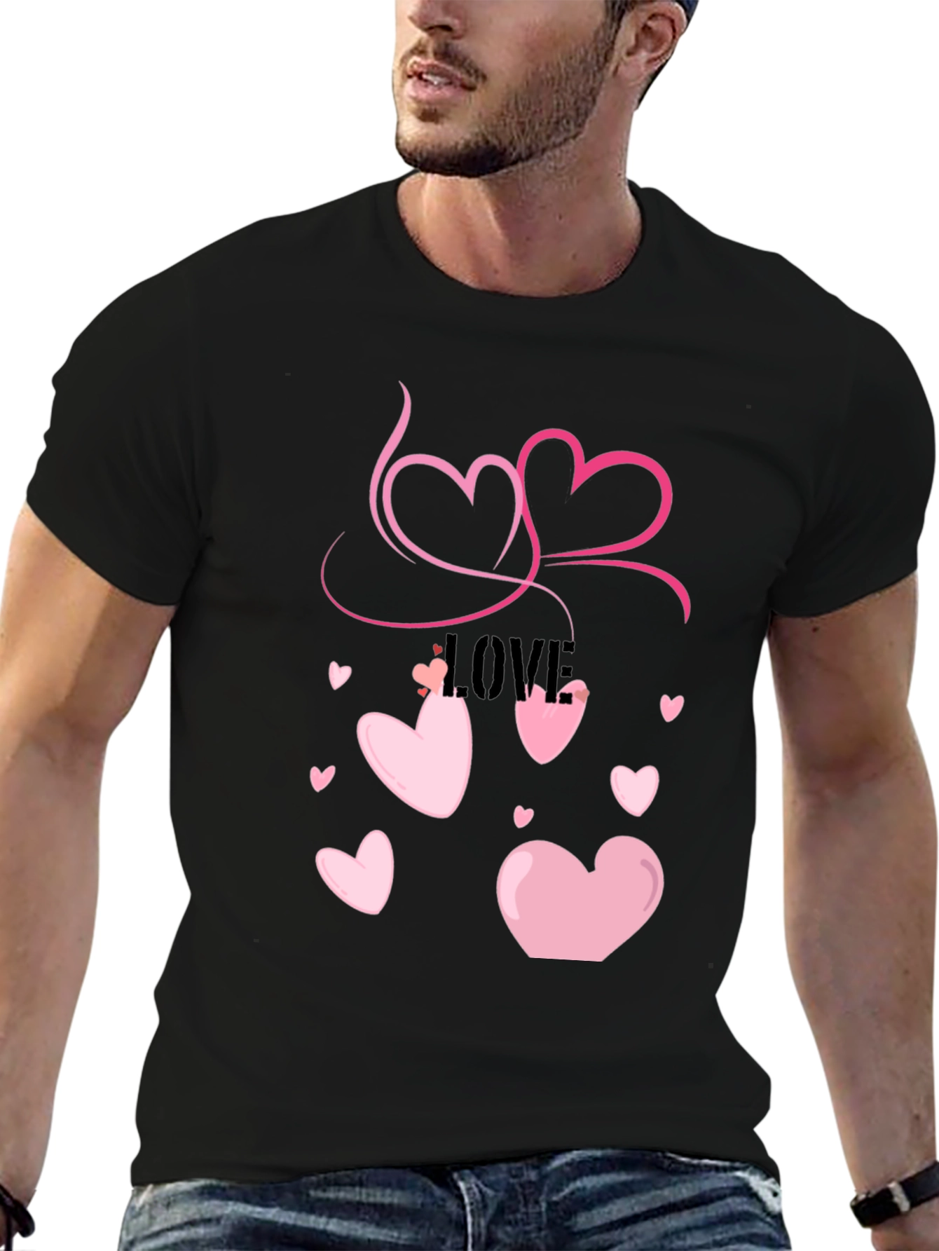 Love Heart Graphic Tee - Valentines Day