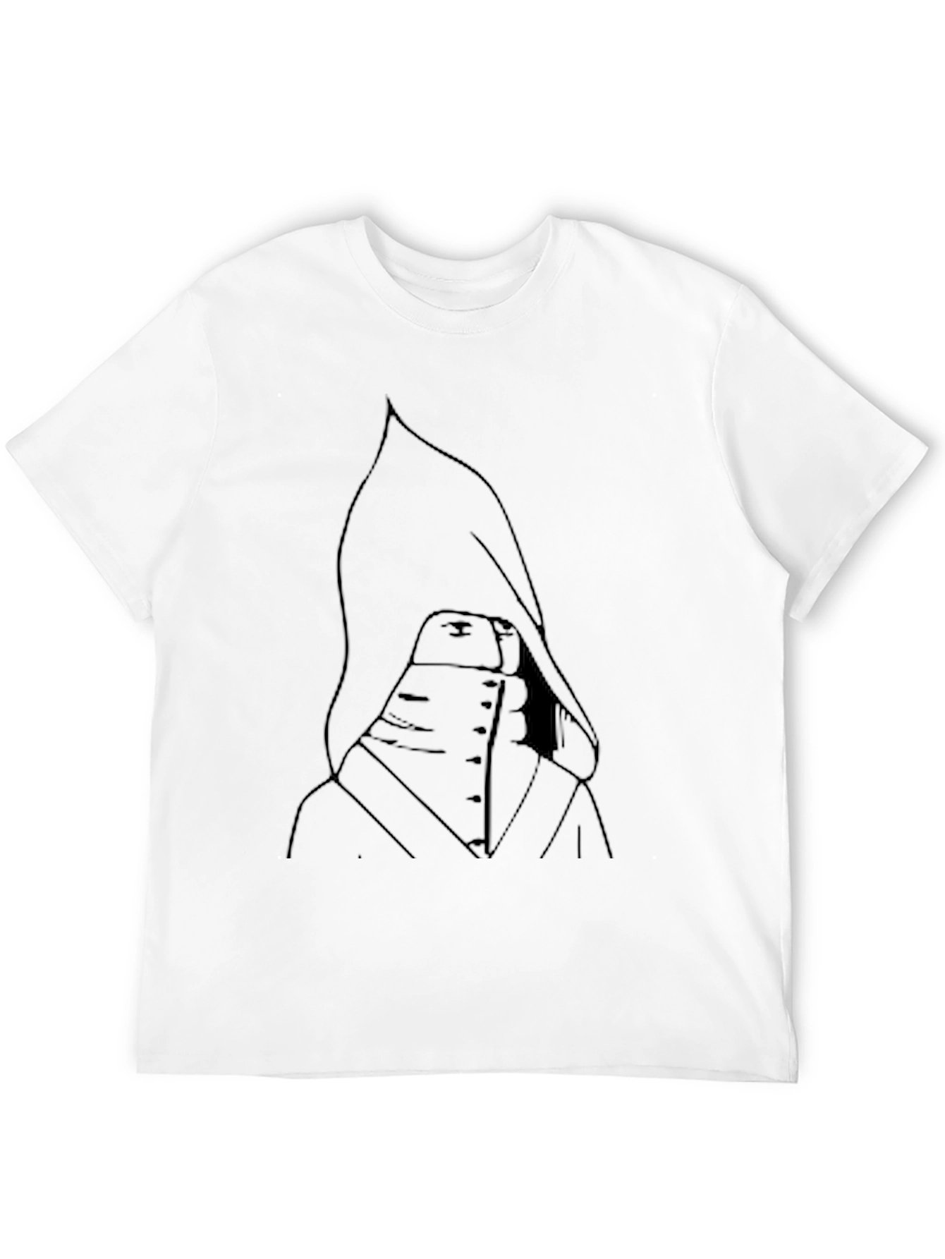 Hooded Figure Graphic Tee - Black