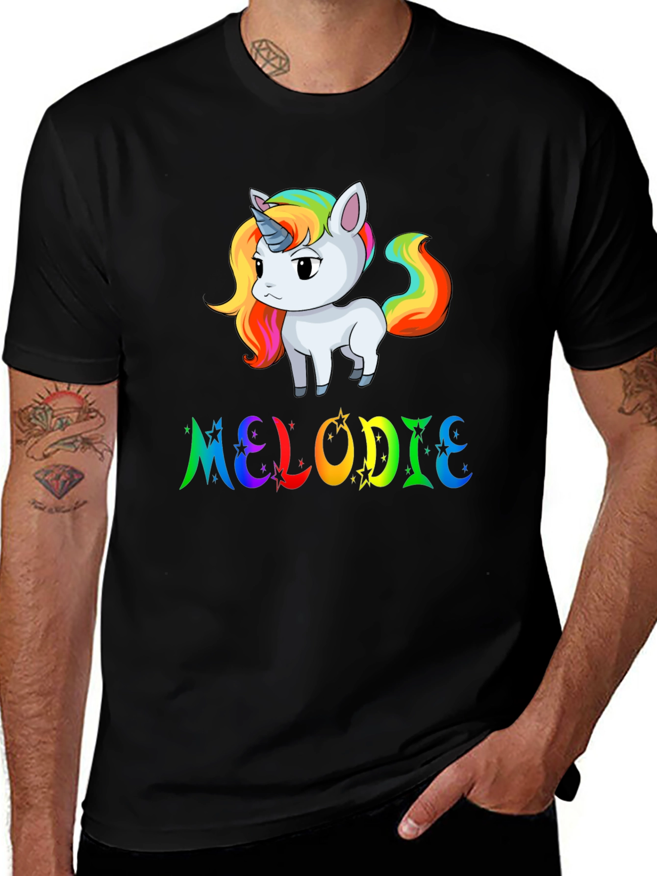 Rainbow Unicorn MELODIE Custom T-Shirt