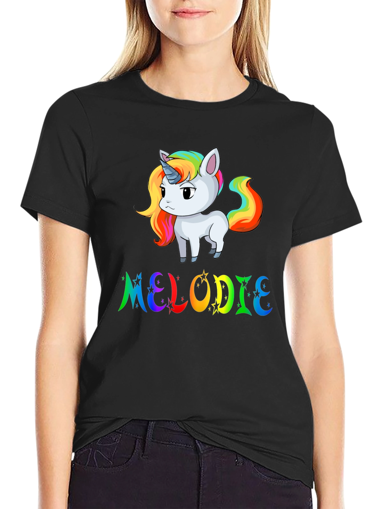 Rainbow Unicorn MELODIE Custom T-Shirt