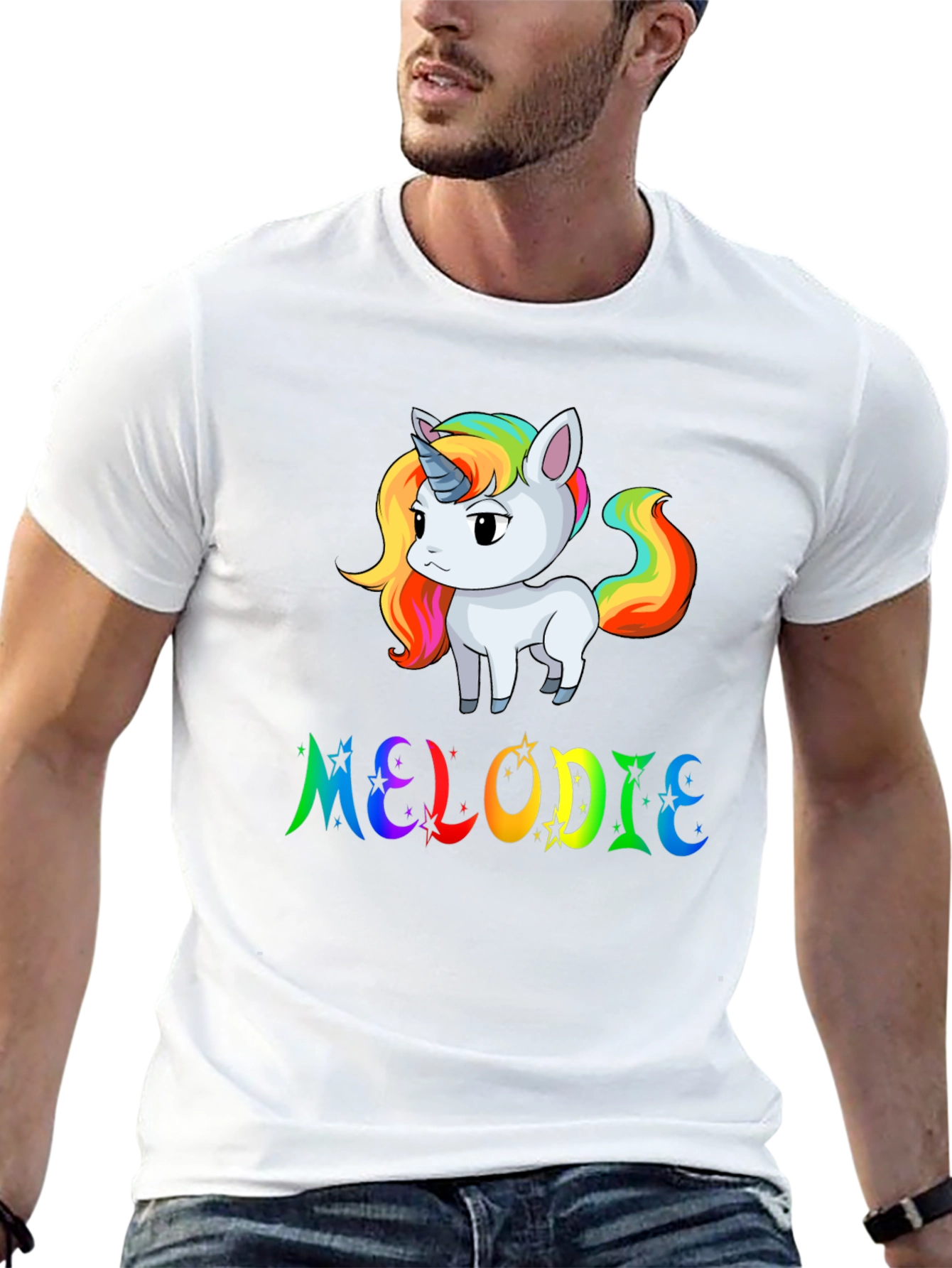 Rainbow Unicorn MELODIE Custom T-Shirt