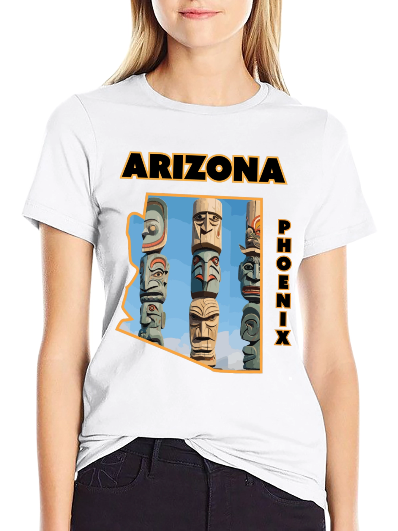 Arizona Phoenix Totem Pole Graphic T-Shirt