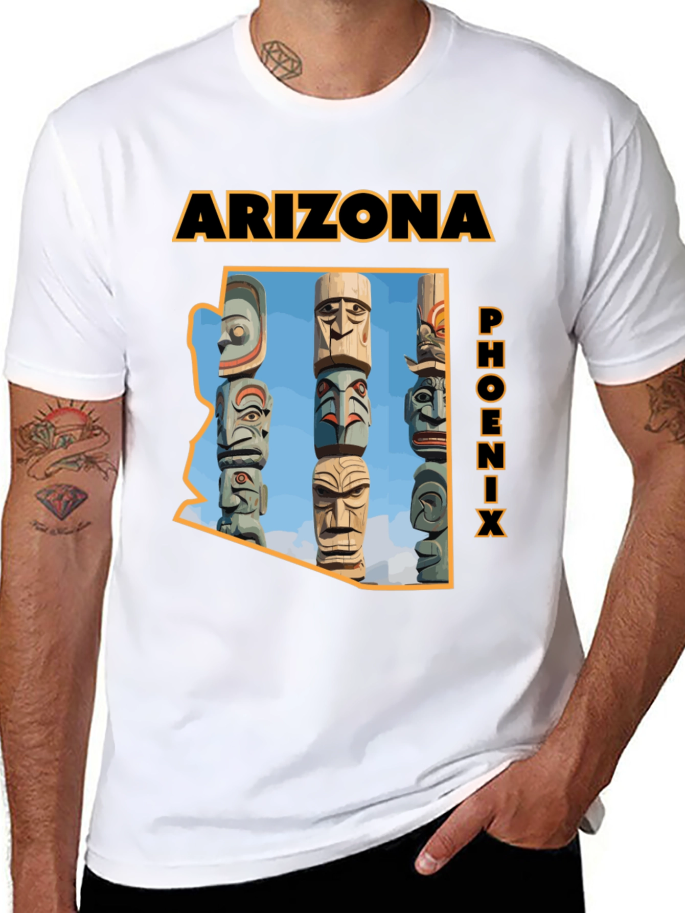 Arizona Phoenix Totem Pole Graphic T-Shirt