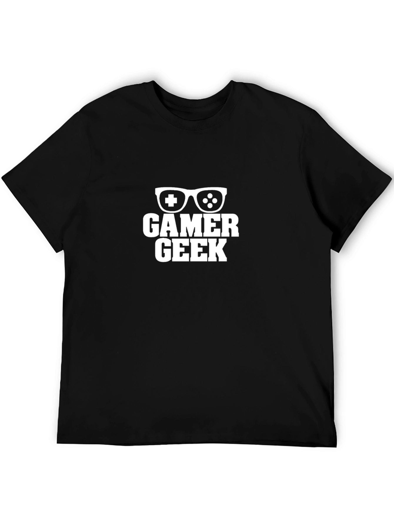 Gamer Geek Graphic T-Shirt - Black Cotton Blend