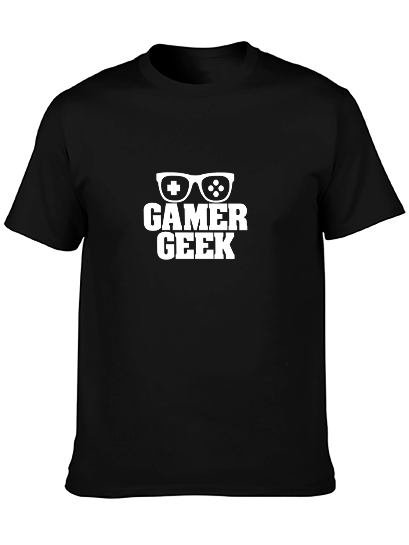 Gamer Geek Graphic T-Shirt - Black Cotton Blend