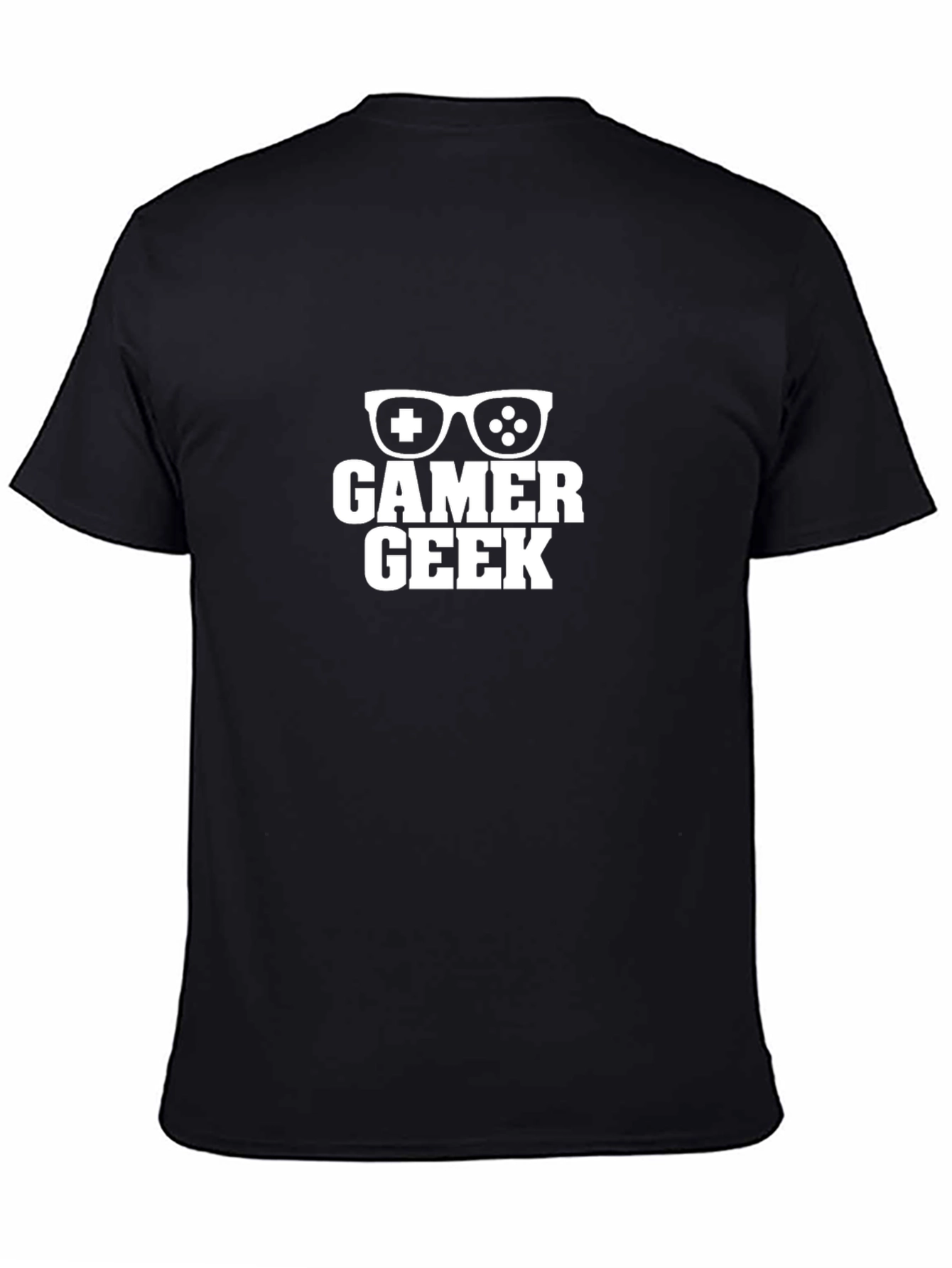 Gamer Geek Graphic T-Shirt - Black Cotton Blend