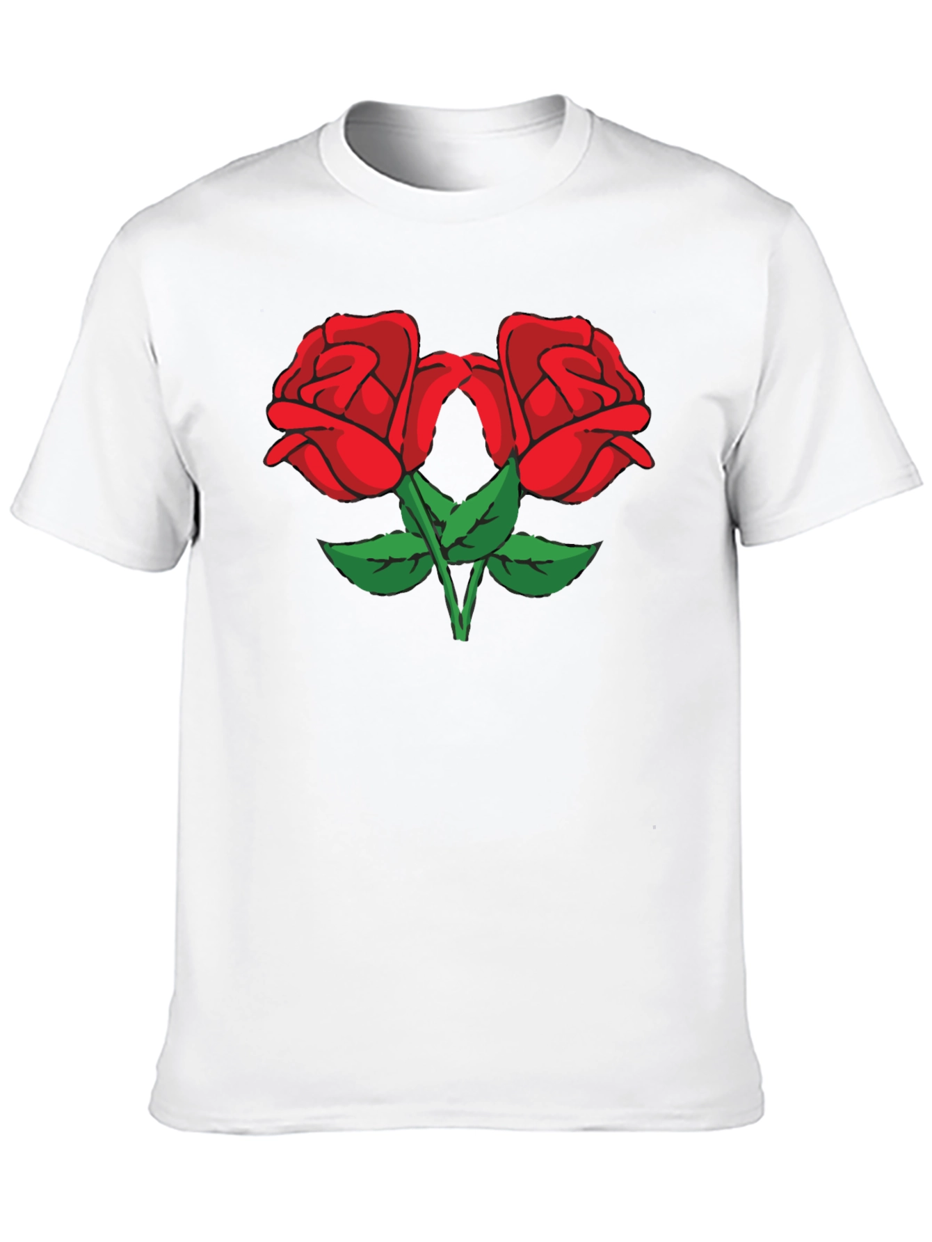 Two Roses Graphic Black Tee