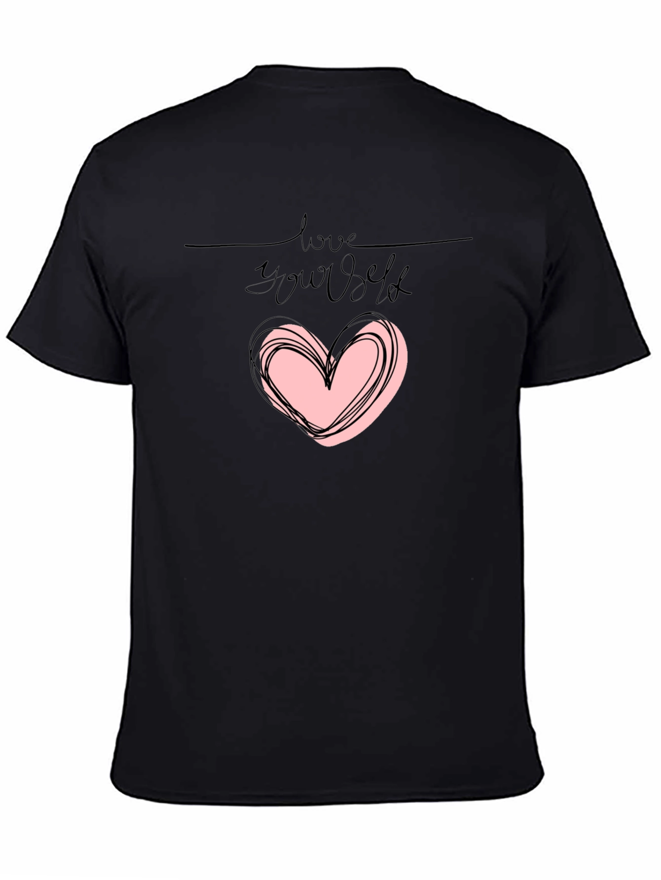 Love Yourself Graphic Tee - Trendy Black Shirt
