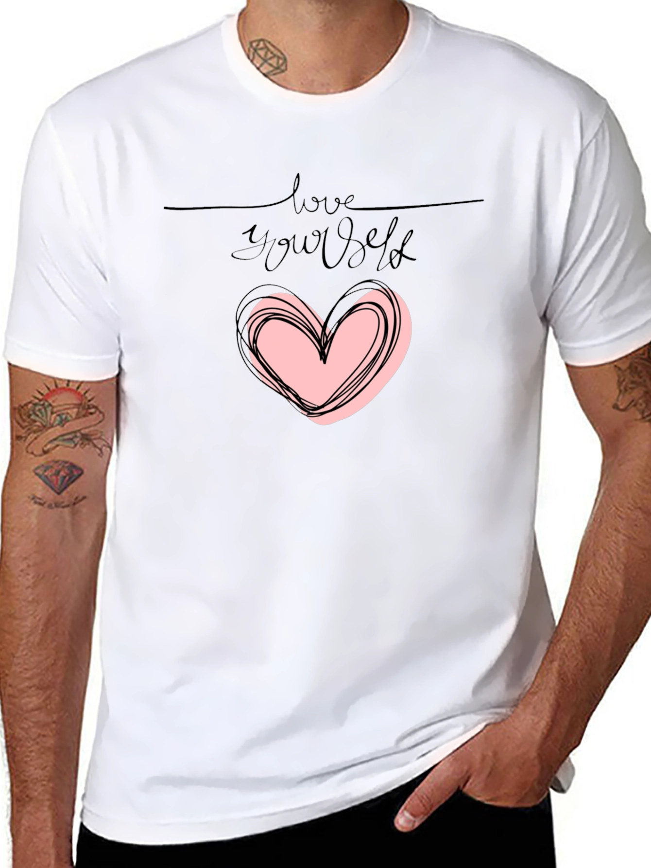 Love Yourself Graphic Tee - Trendy Black Shirt