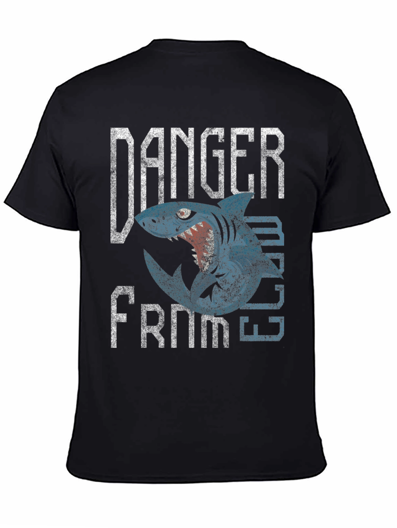 Danger From Below Shark Graphic T-Shirt