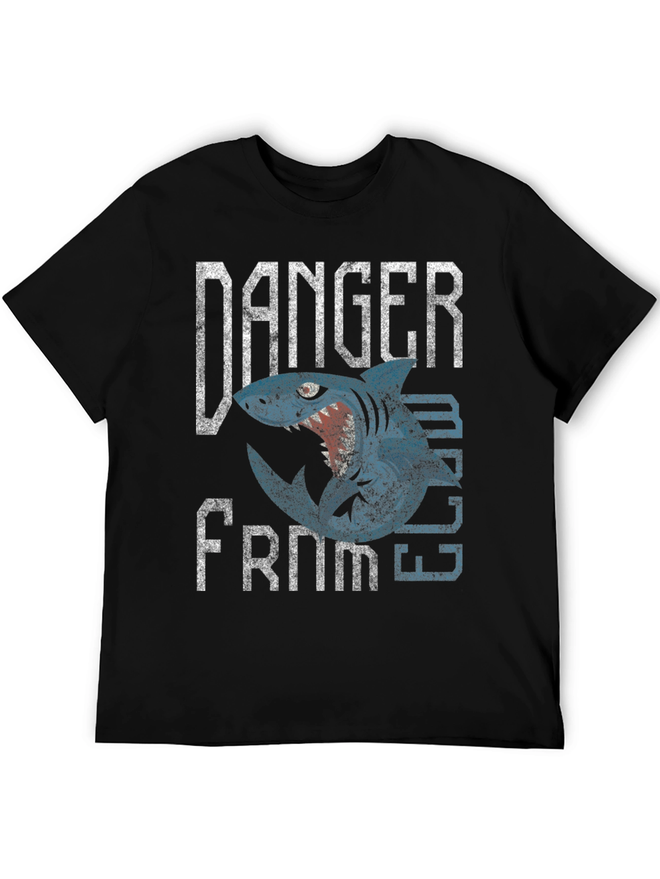 Danger From Below Shark Graphic T-Shirt