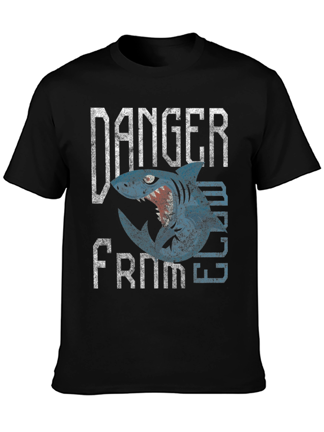 Danger From Below Shark Graphic T-Shirt