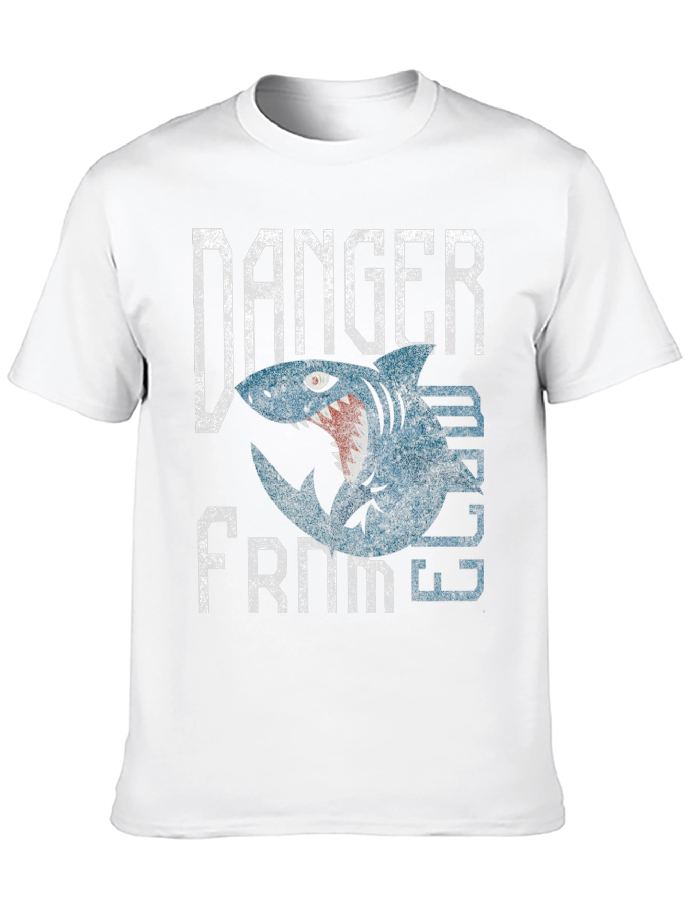 Danger From Below Shark Graphic T-Shirt