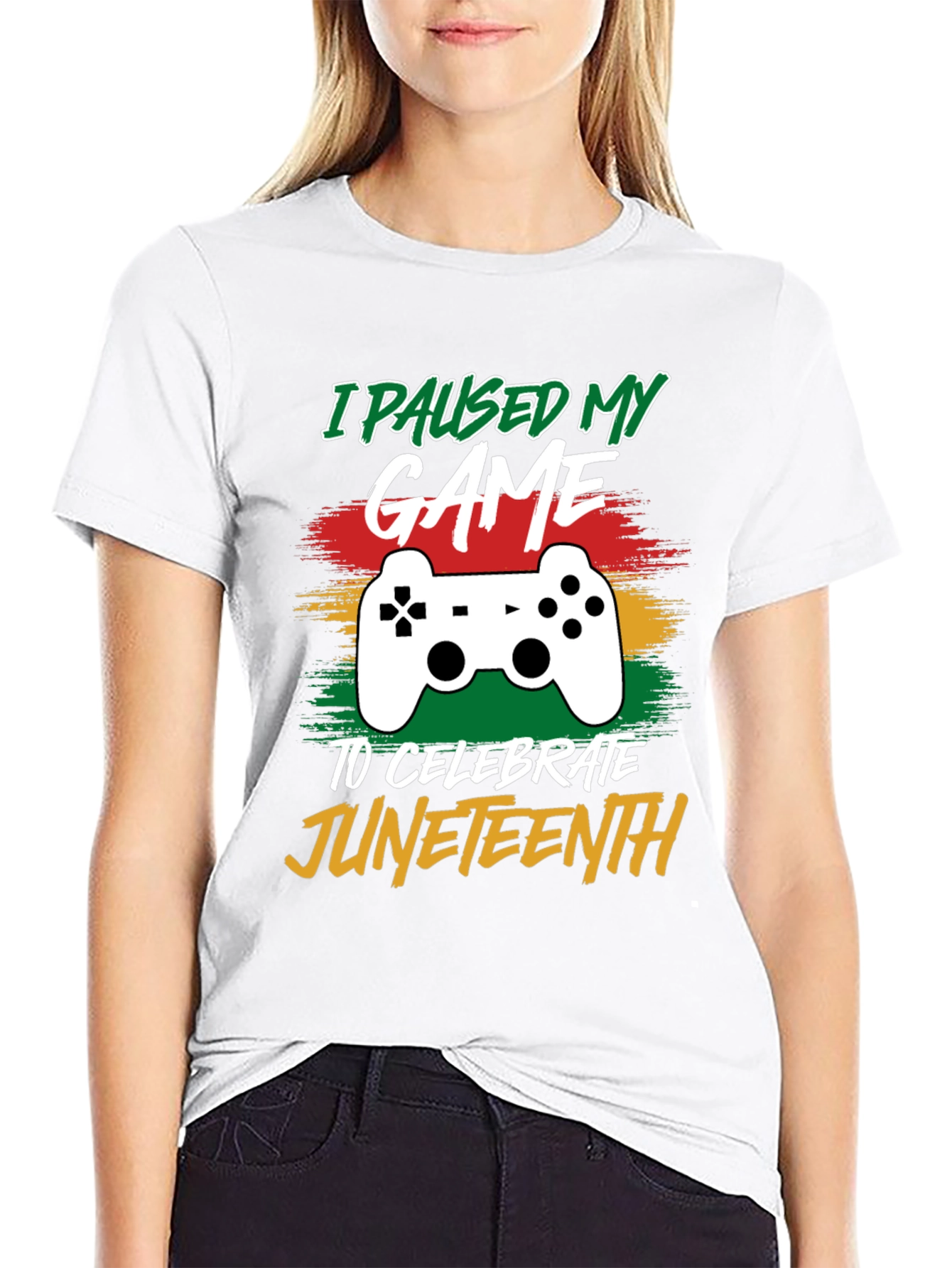 I Paused My Game for Juneteenth Black T-Shirt