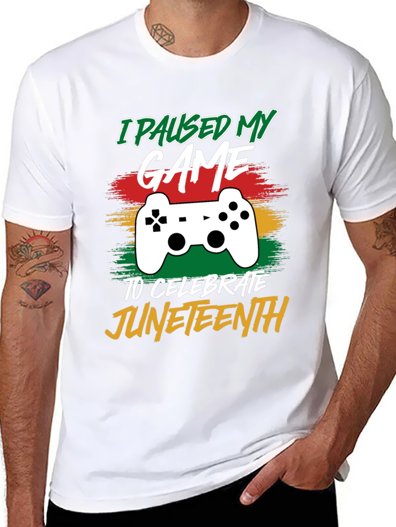 I Paused My Game for Juneteenth Black T-Shirt