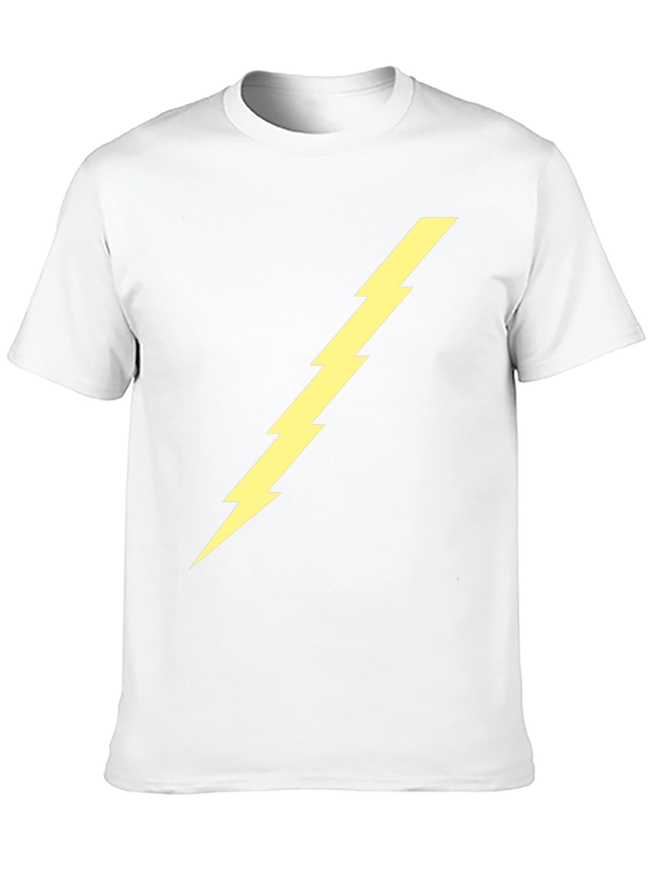 Black Tee with Yellow Lightning Bolt Graphic