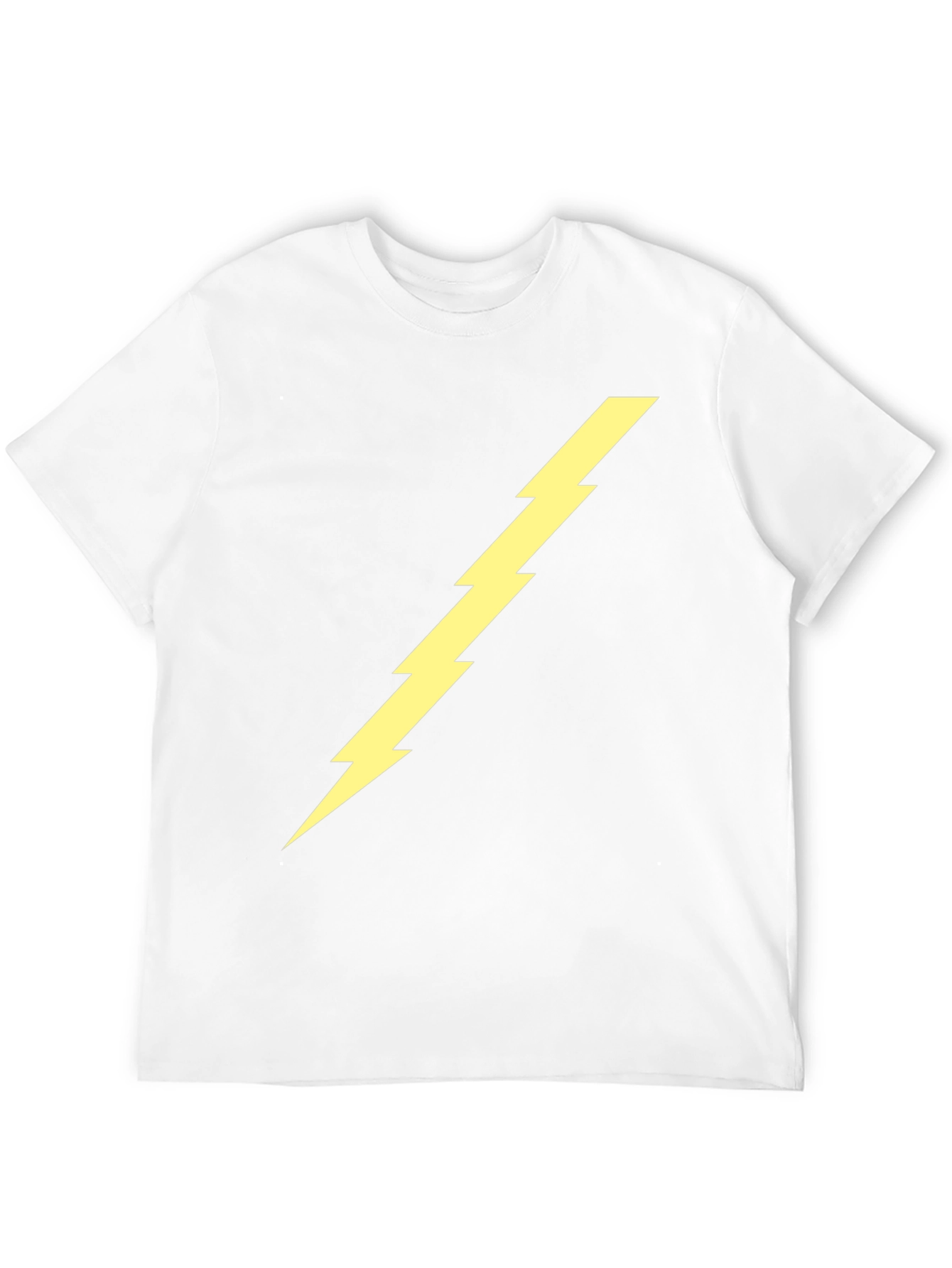 Black Tee with Yellow Lightning Bolt Graphic