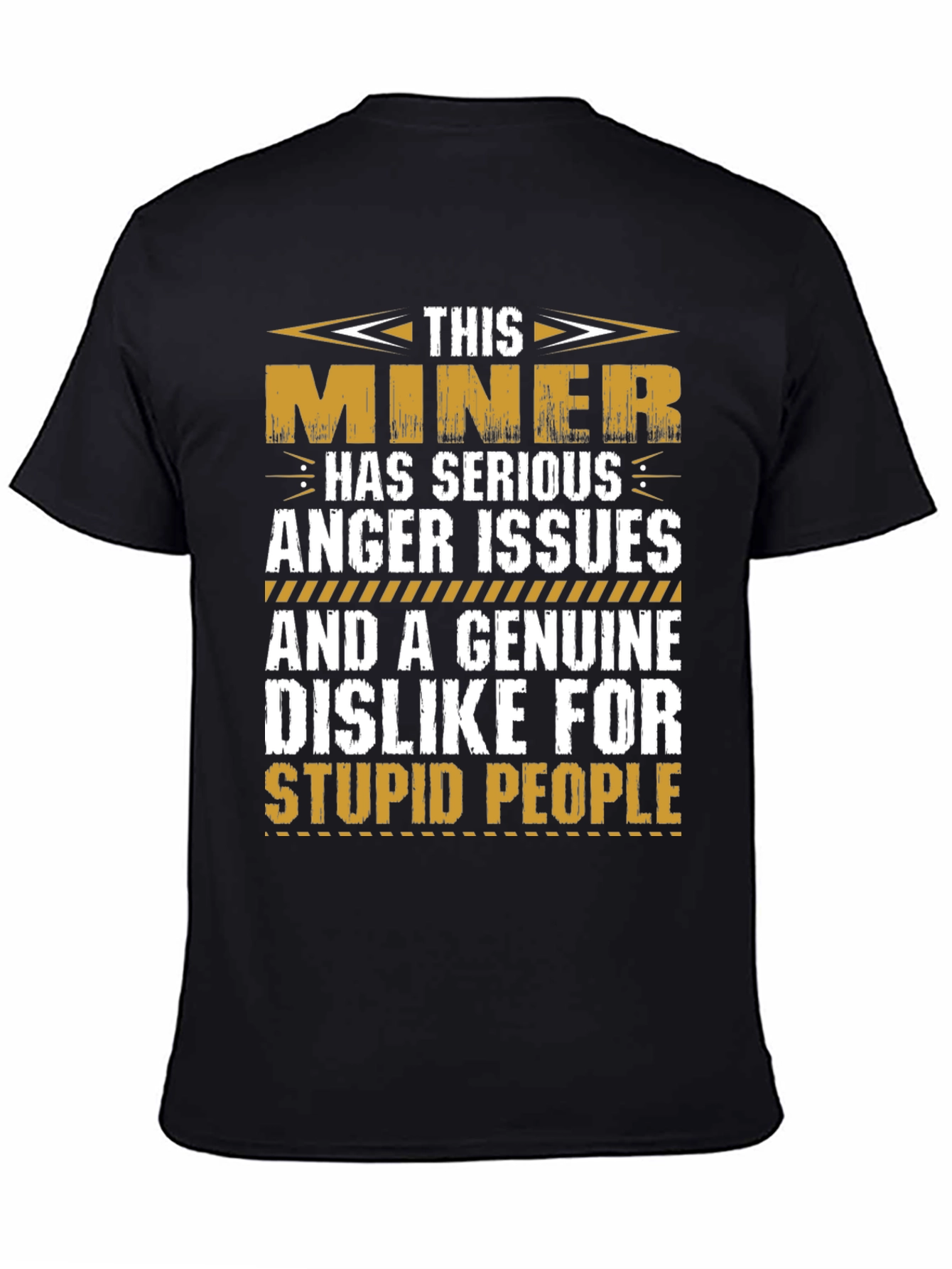 Miner Anger Issues Graphic T-Shirt - Black