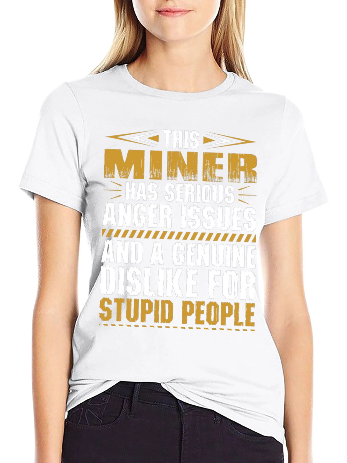 Miner Anger Issues Graphic T-Shirt - Black