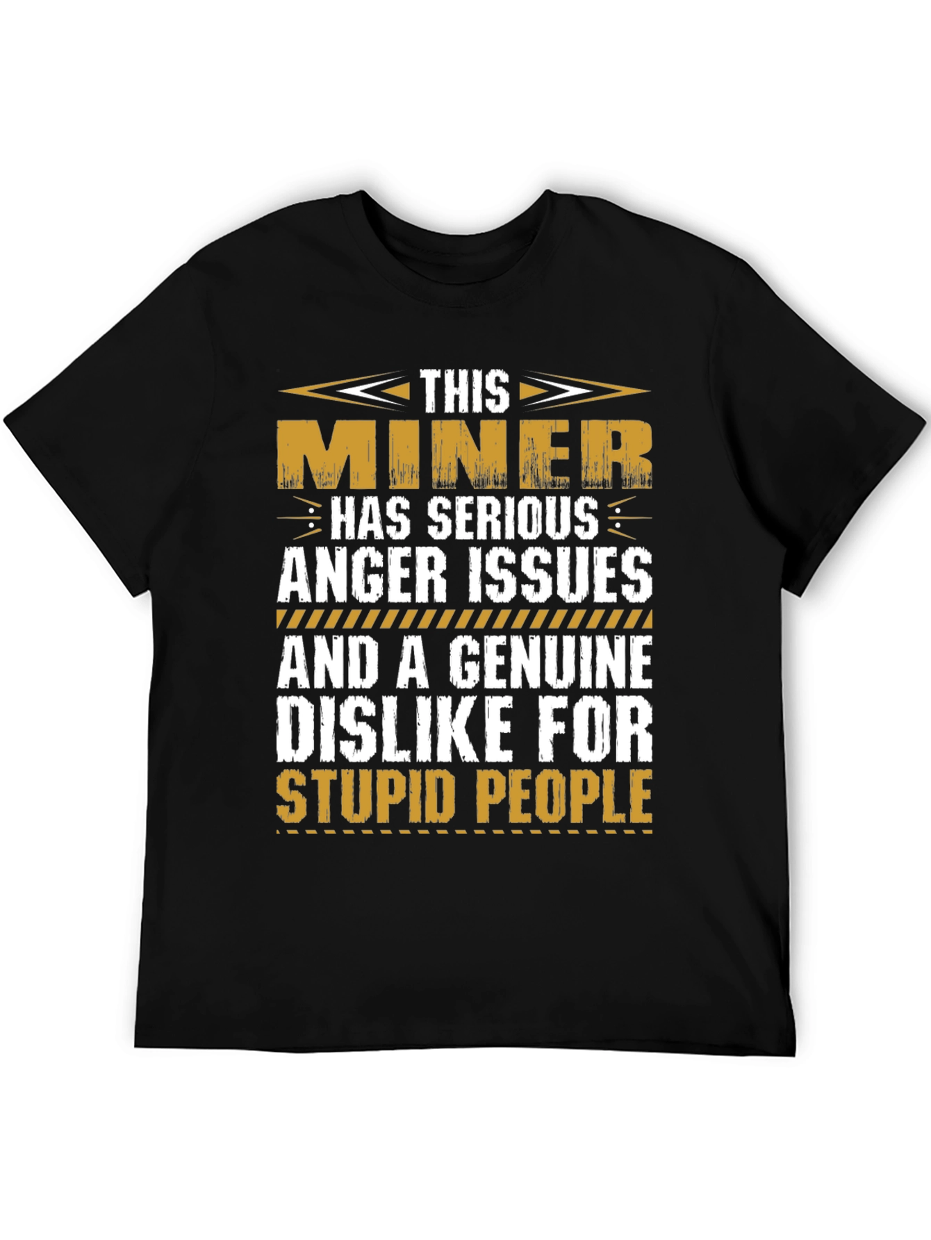 Miner Anger Issues Graphic T-Shirt - Black