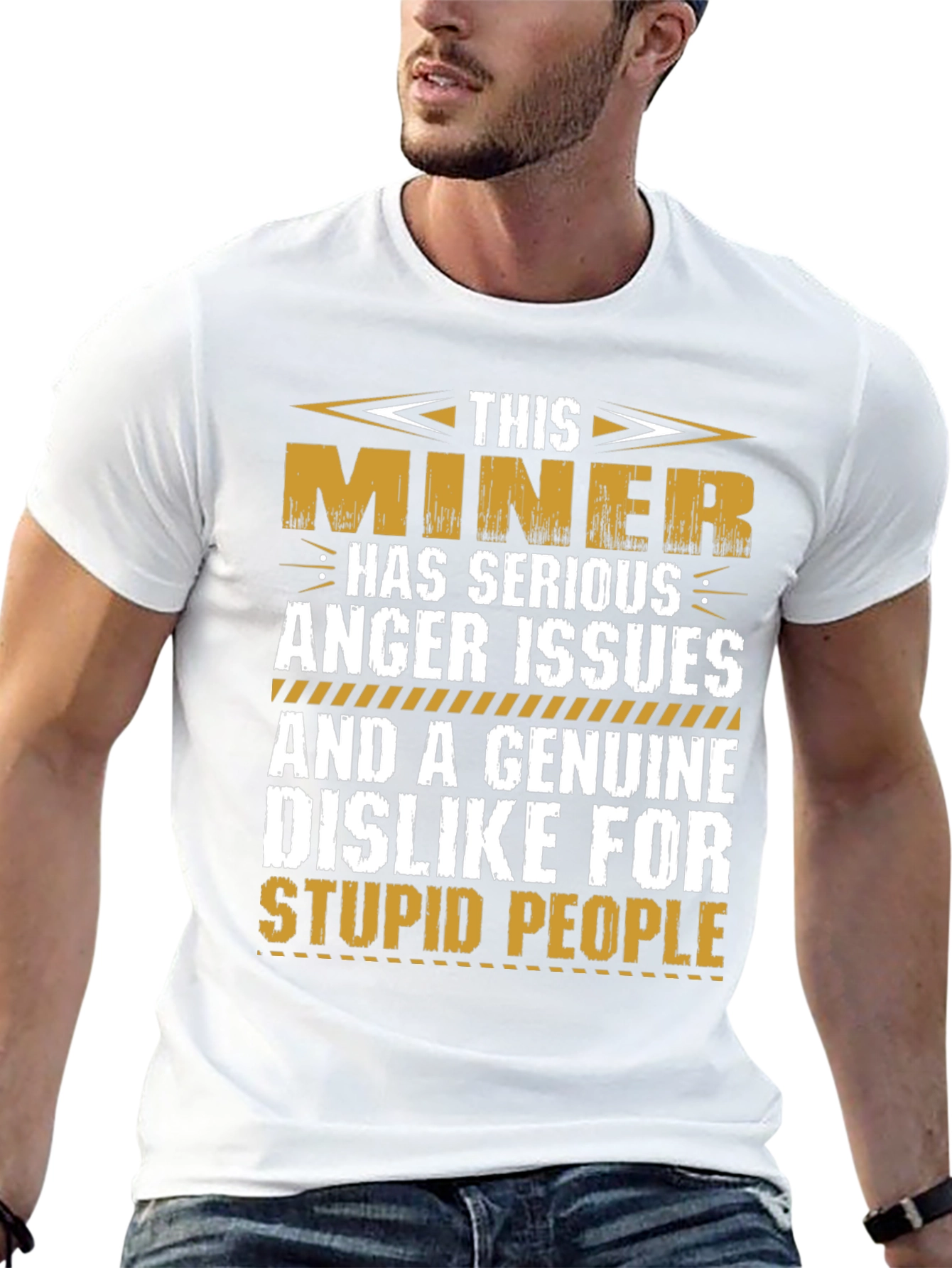 Miner Anger Issues Graphic T-Shirt - Black