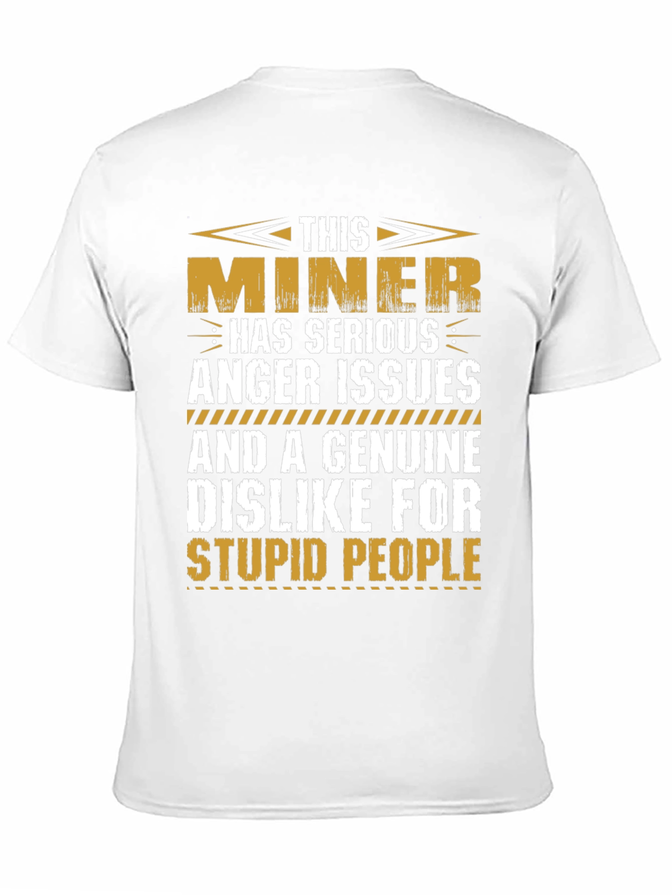 Miner Anger Issues Graphic T-Shirt - Black