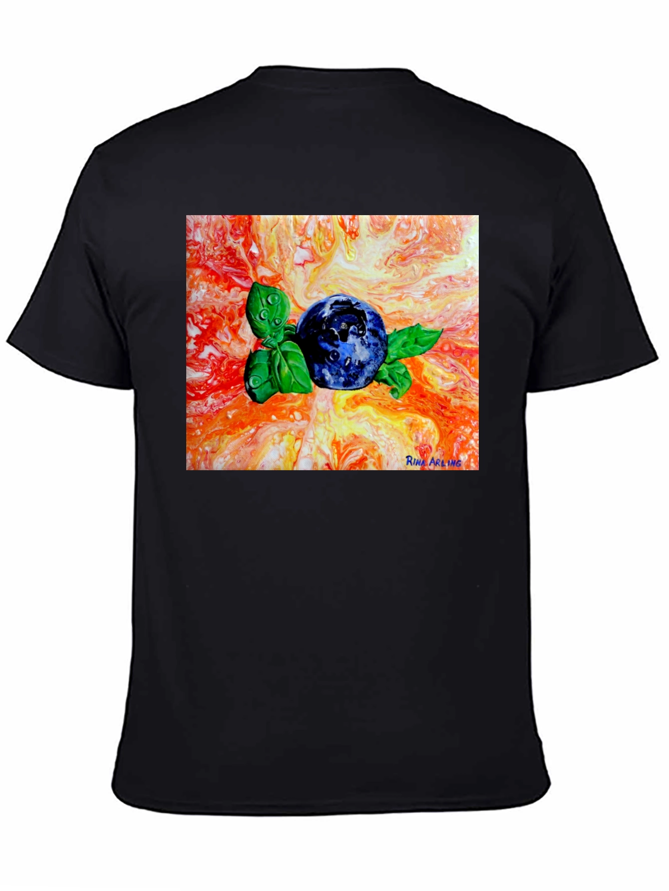 Blueberry Art T-Shirt - Artistic Fruit Tee