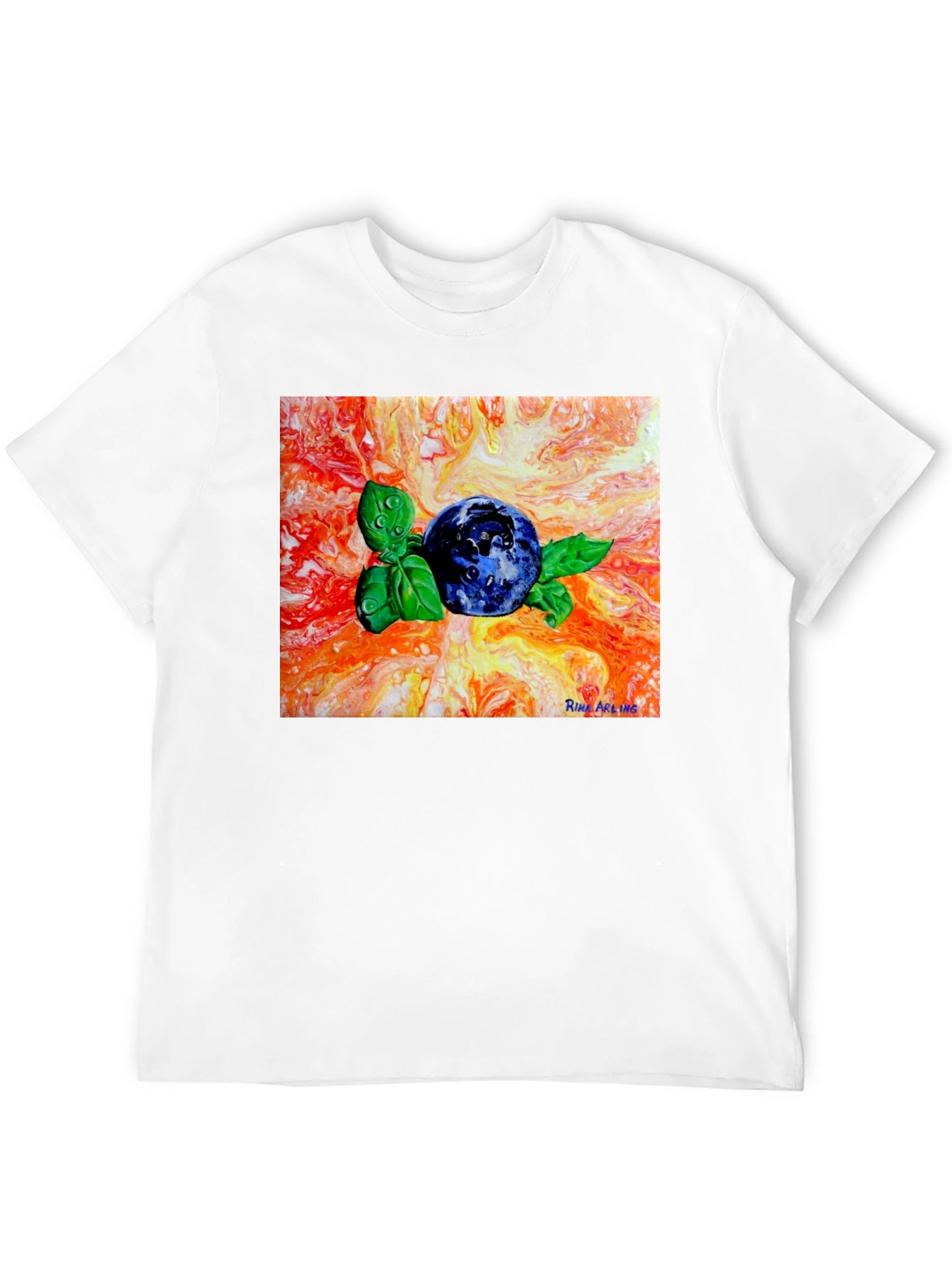 Blueberry Art T-Shirt - Artistic Fruit Tee