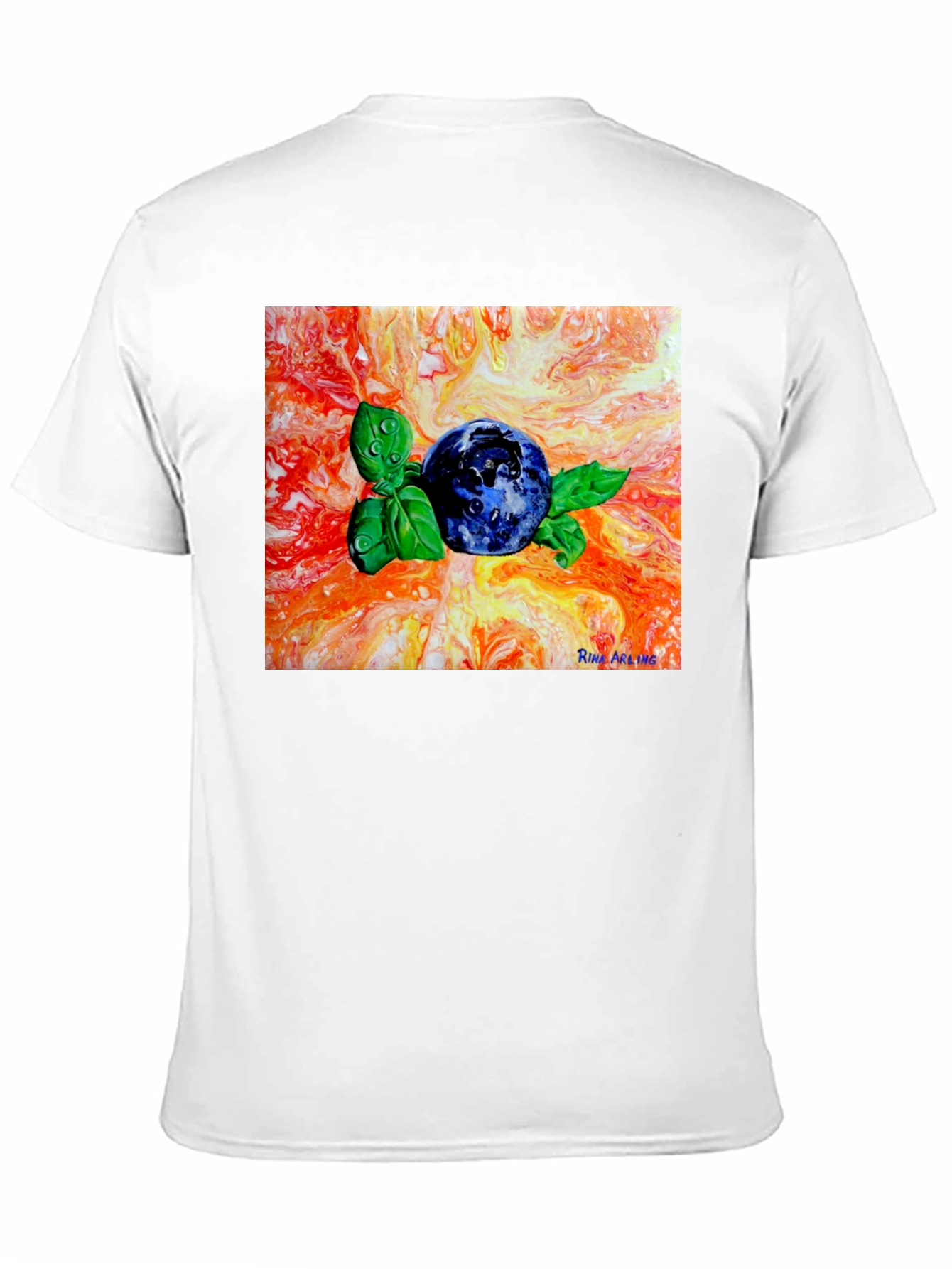 Blueberry Art T-Shirt - Artistic Fruit Tee