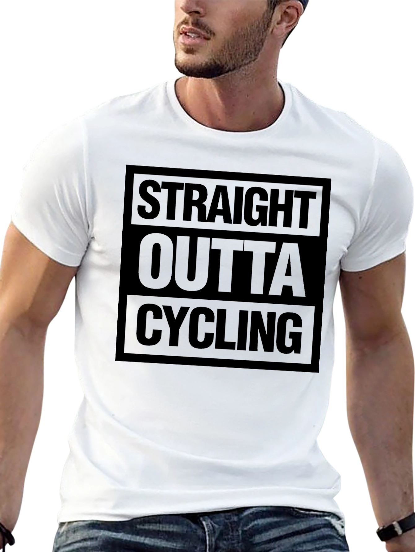 Straight Outta Cycling Black T-Shirt