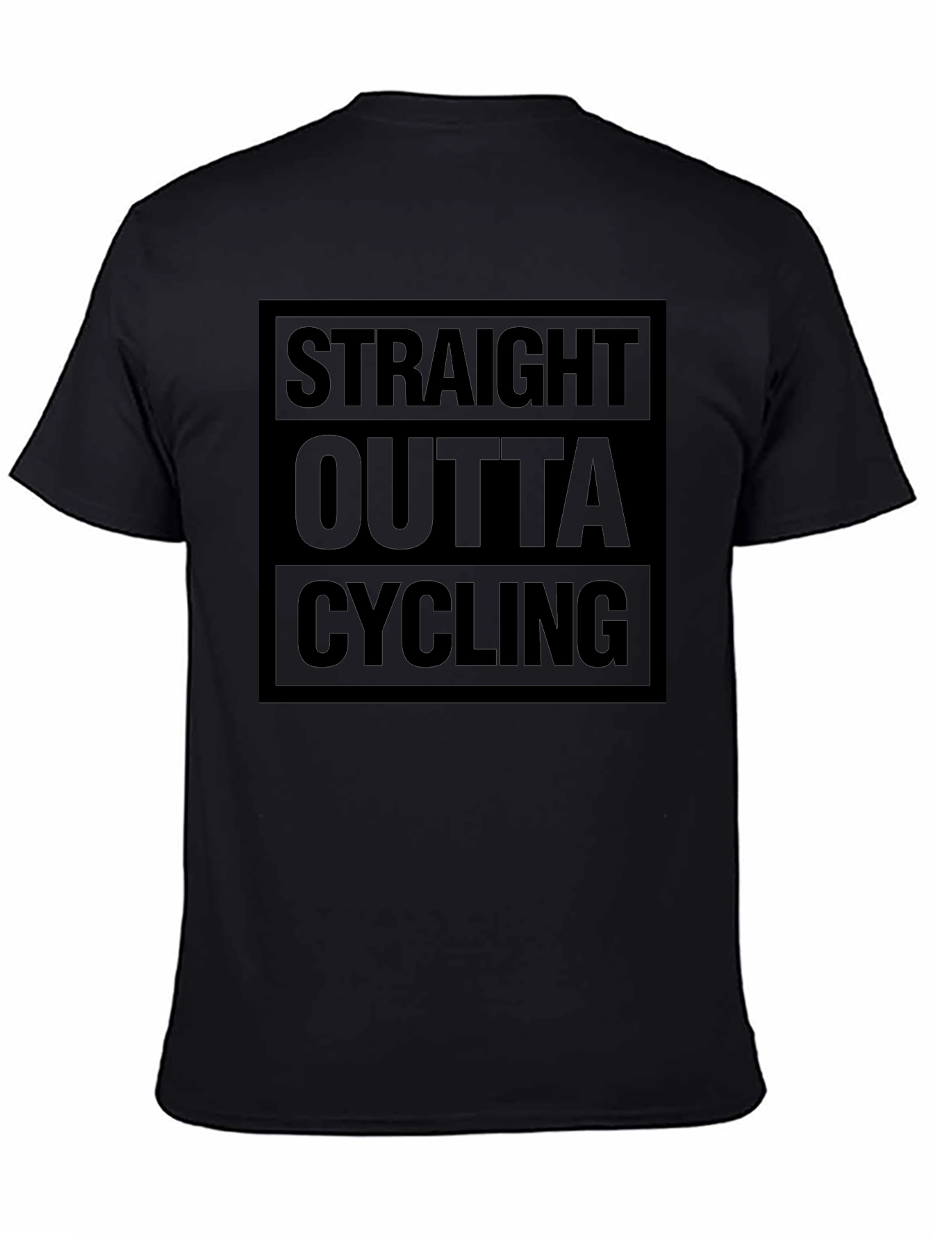 Straight Outta Cycling Black T-Shirt