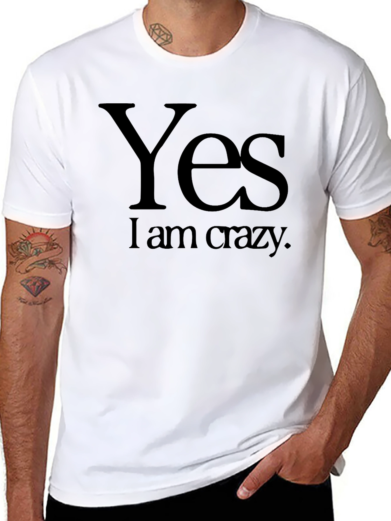 Yes I Am Crazy Black T-Shirt