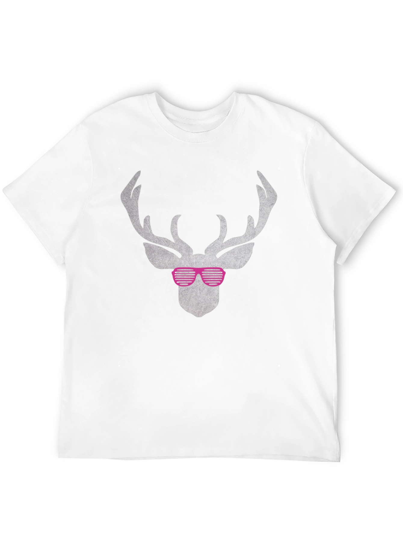 Cool Deer Graphic Tee - Black Cotton Shirt