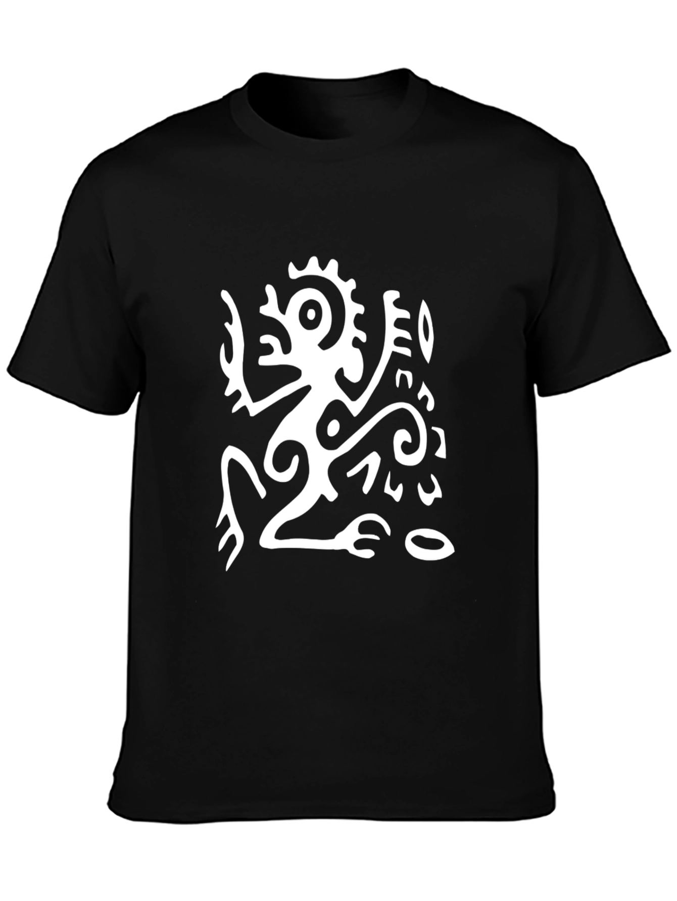 Tribal Art Graphic Tee - Black