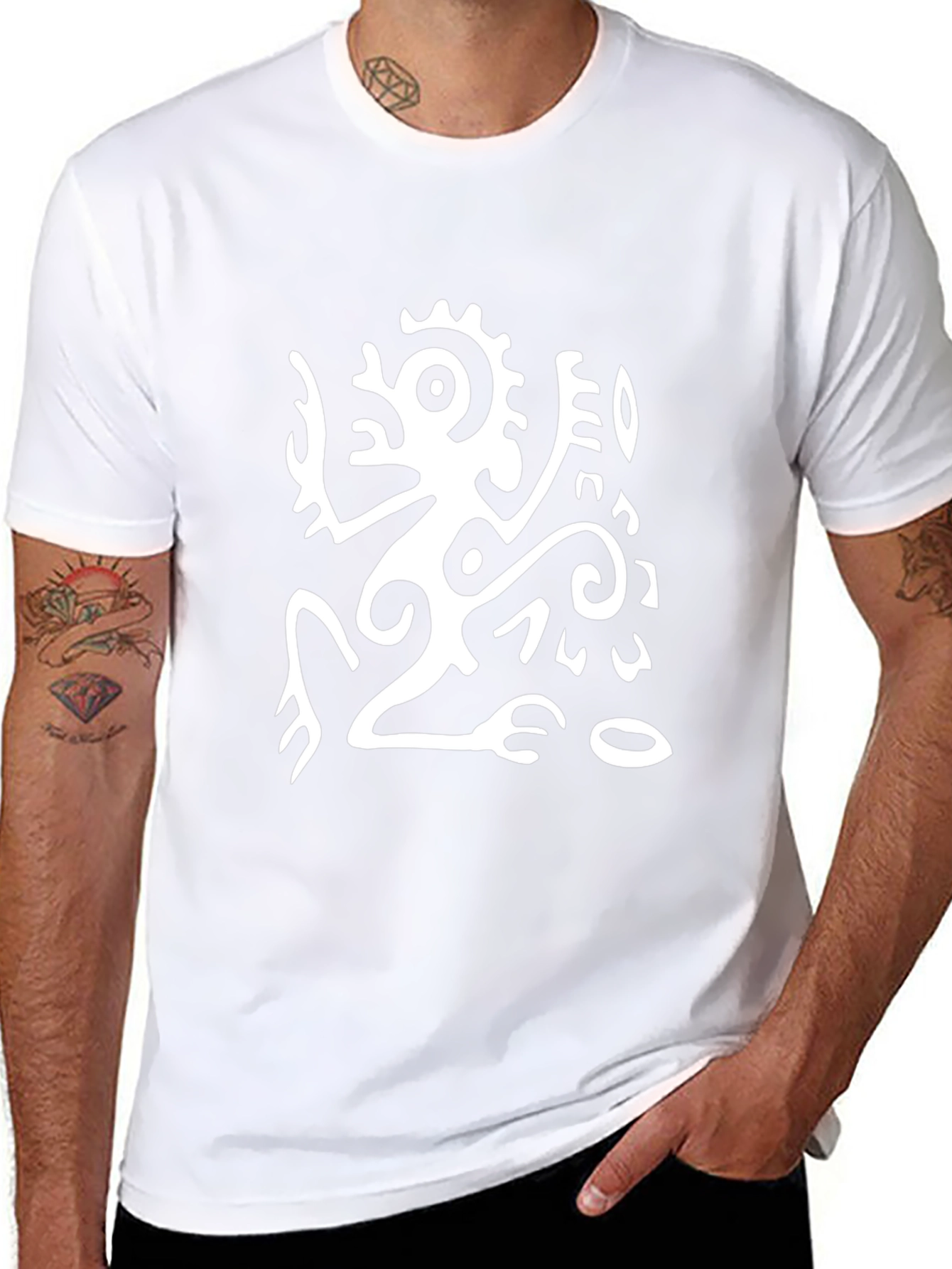 Tribal Art Graphic Tee - Black