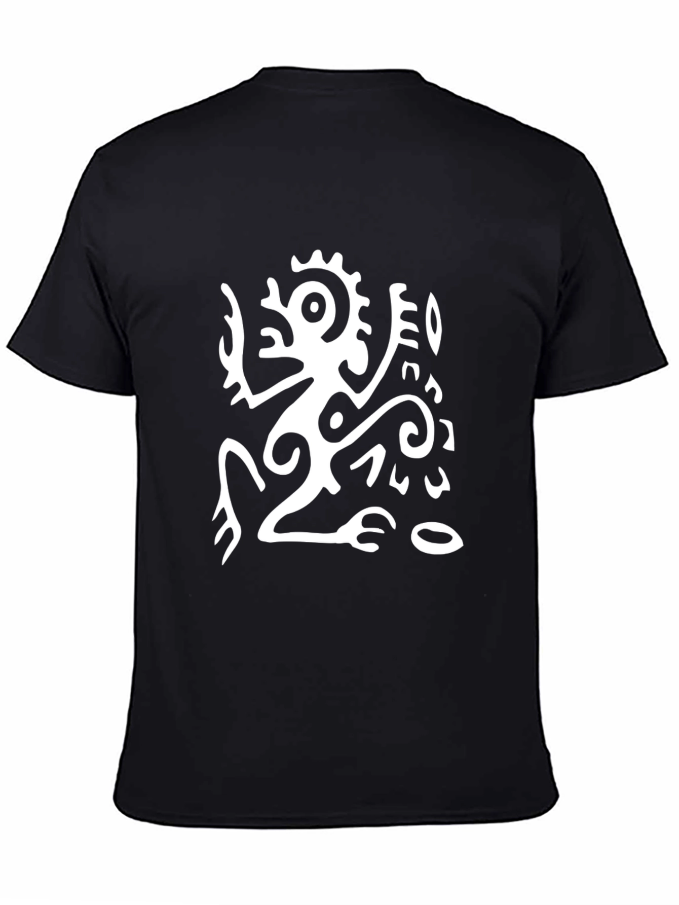 Tribal Art Graphic Tee - Black