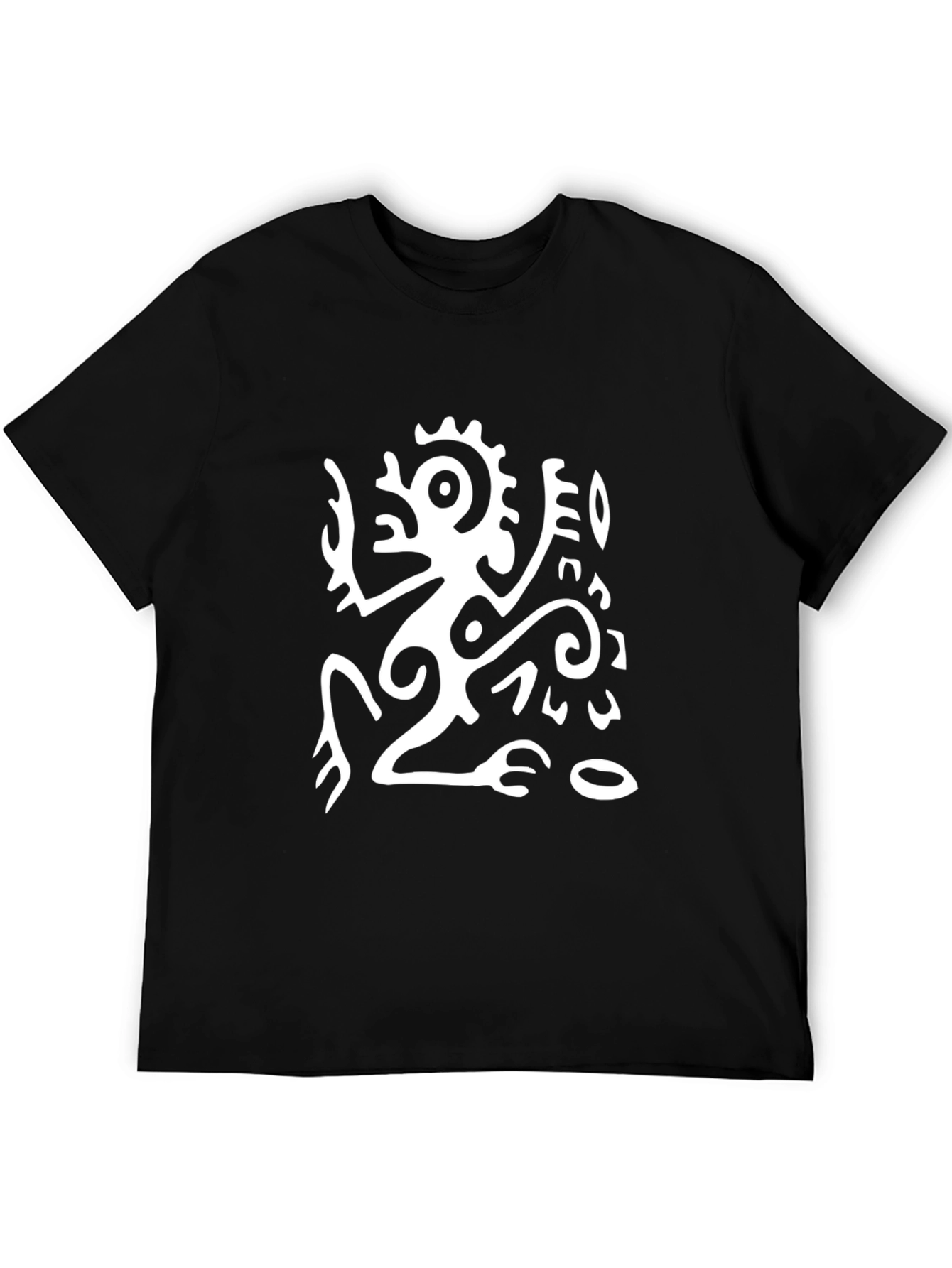 Tribal Art Graphic Tee - Black