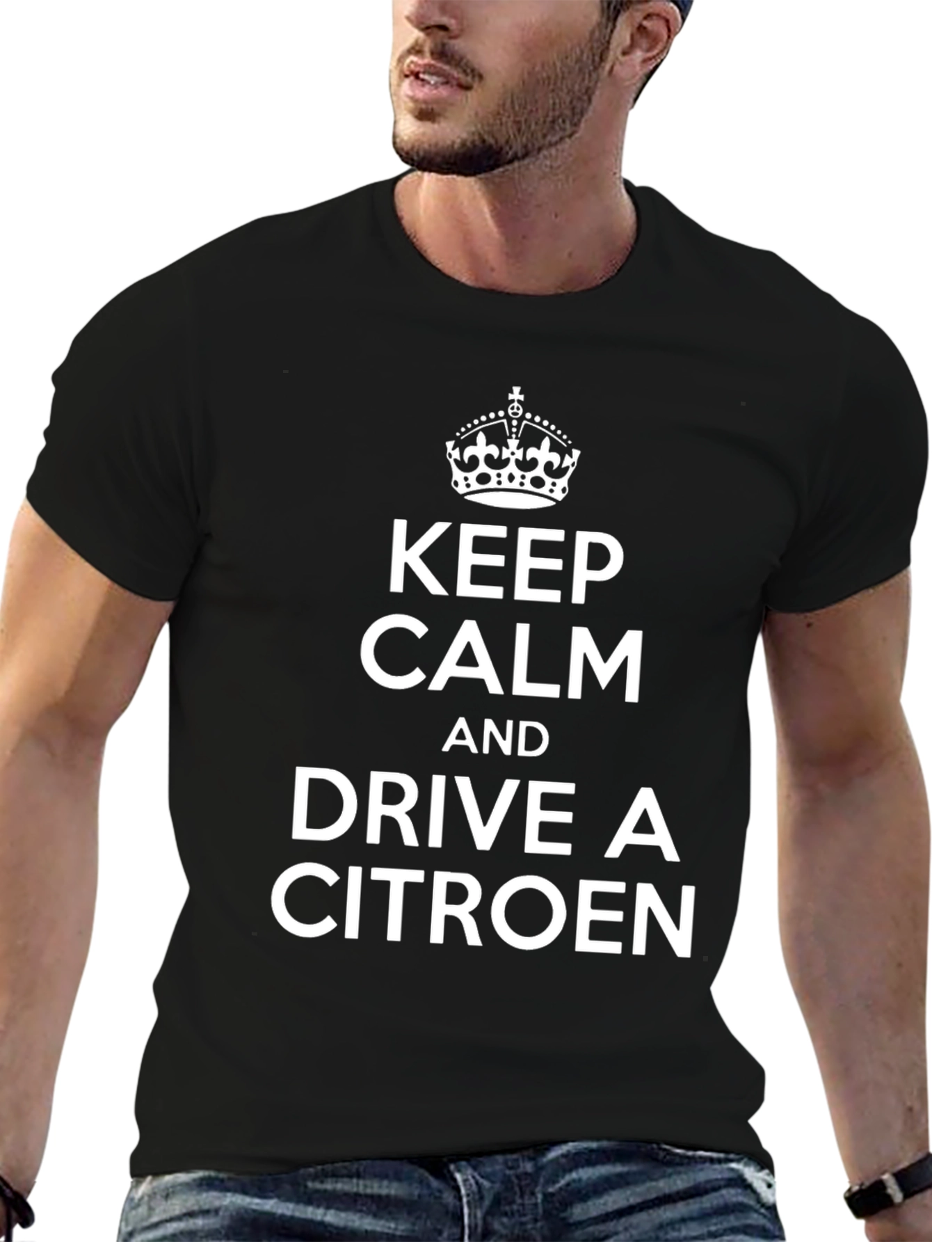 Keep Calm & Drive a Citroen - Black T-Shirt