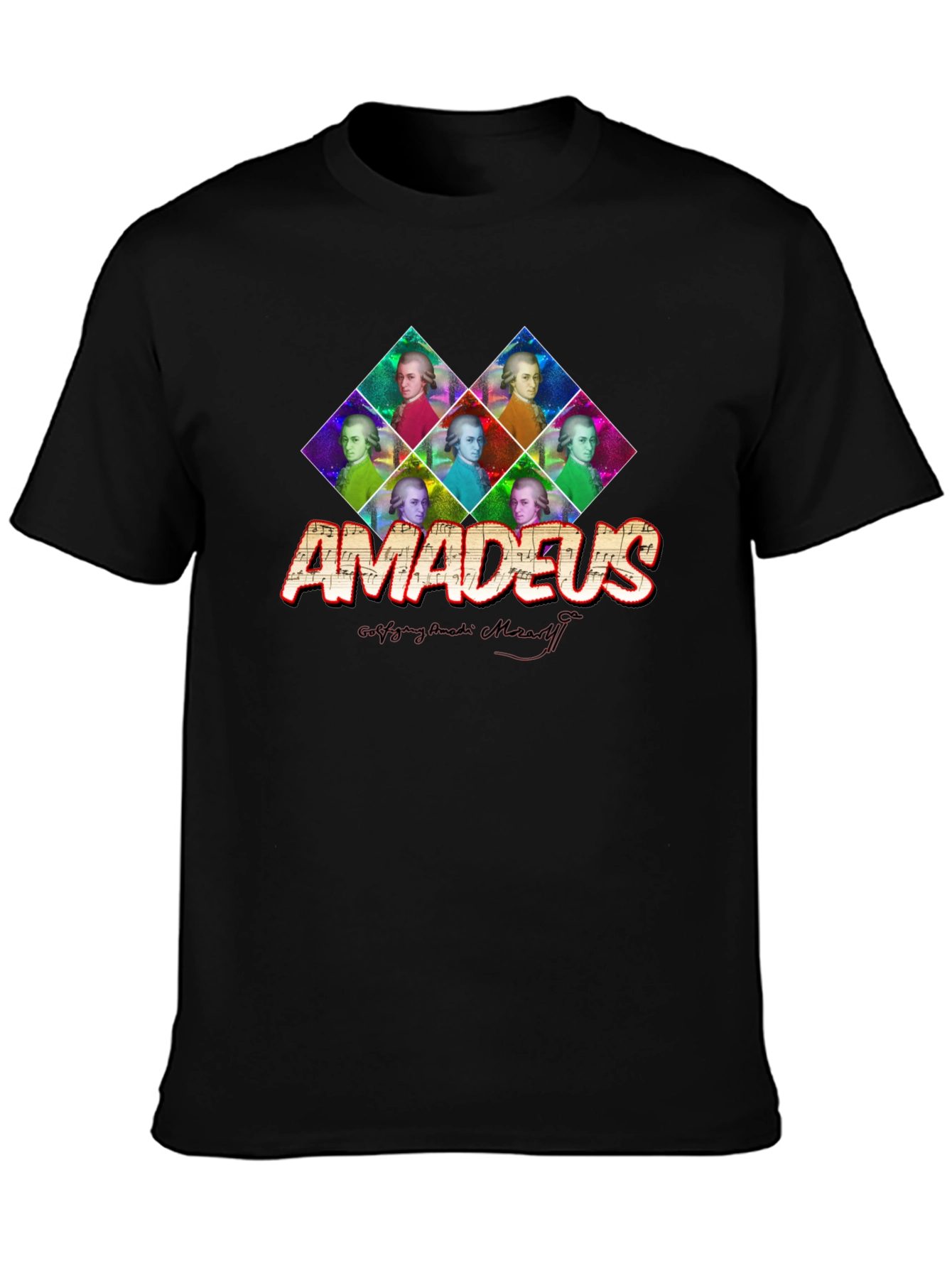 Amadeus Mozart Graphic Print T-Shirt