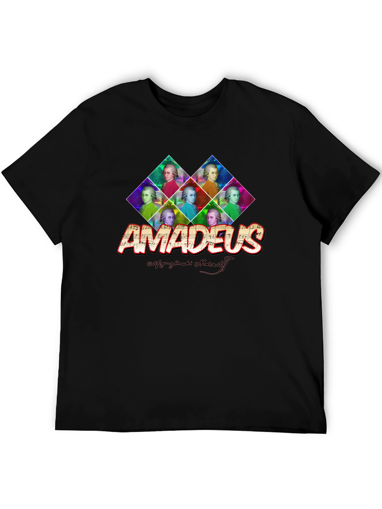 Amadeus Mozart Graphic Print T-Shirt