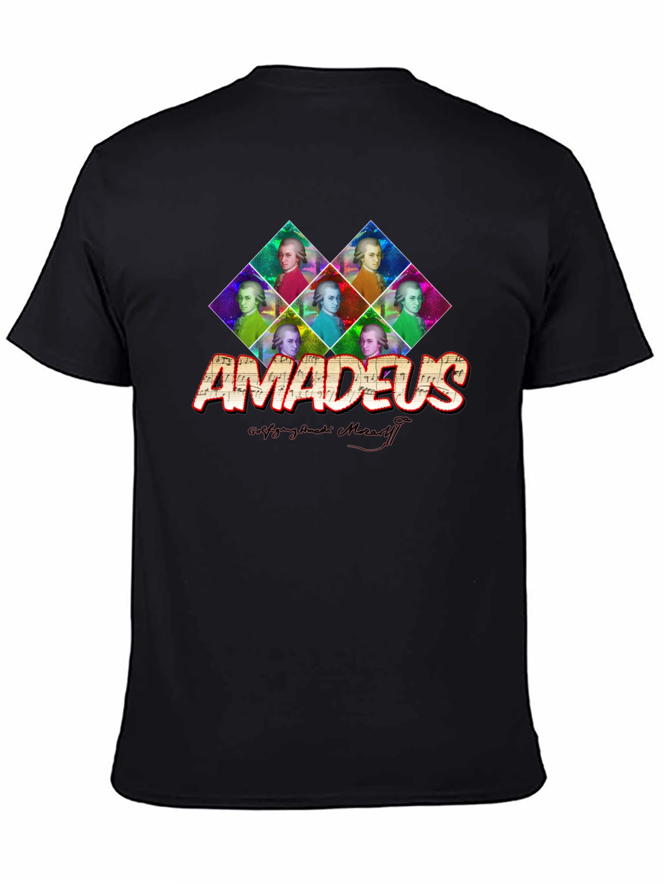 Amadeus Mozart Graphic Print T-Shirt
