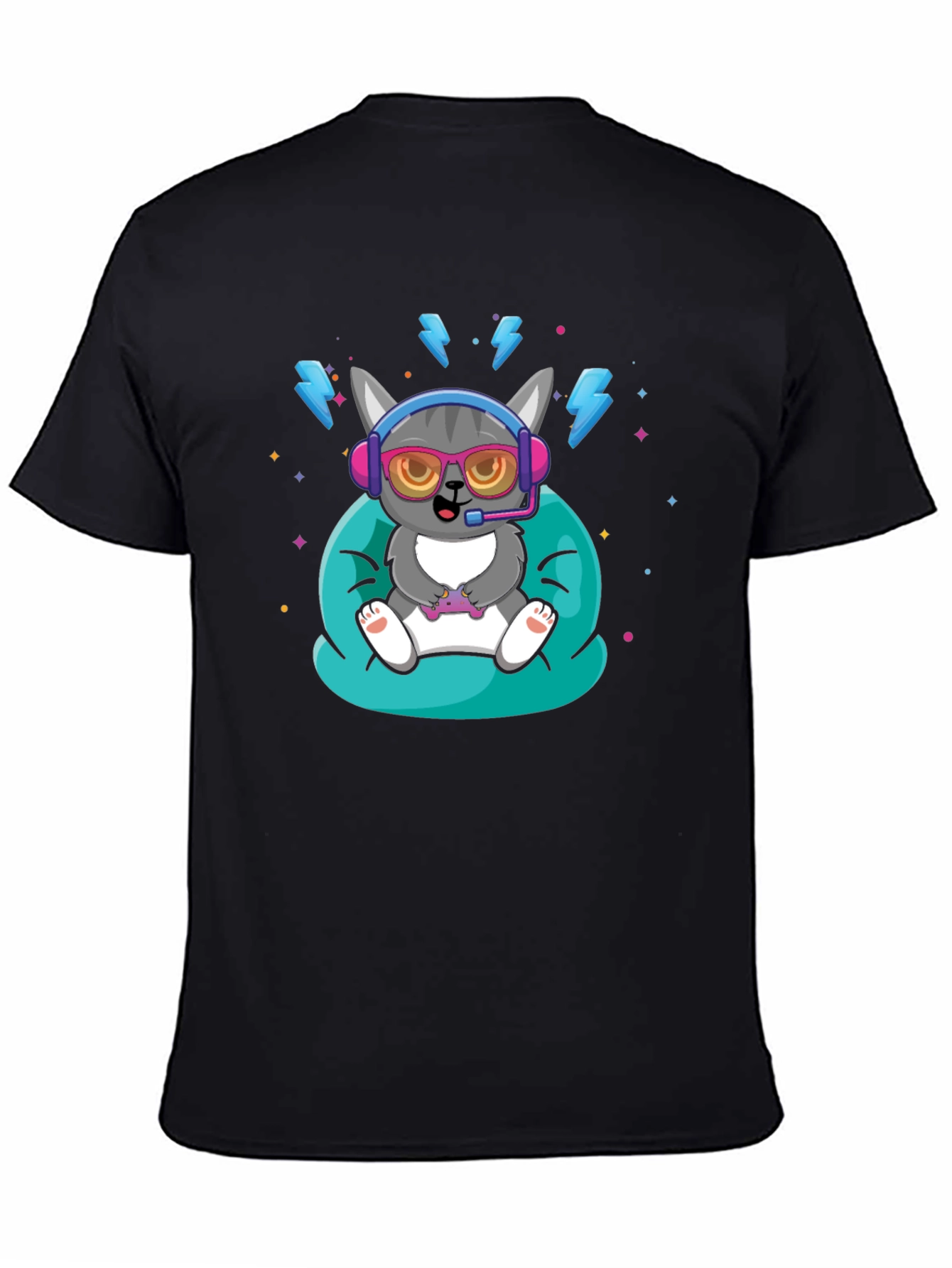 Gaming Cat T-Shirt - Gamer Style