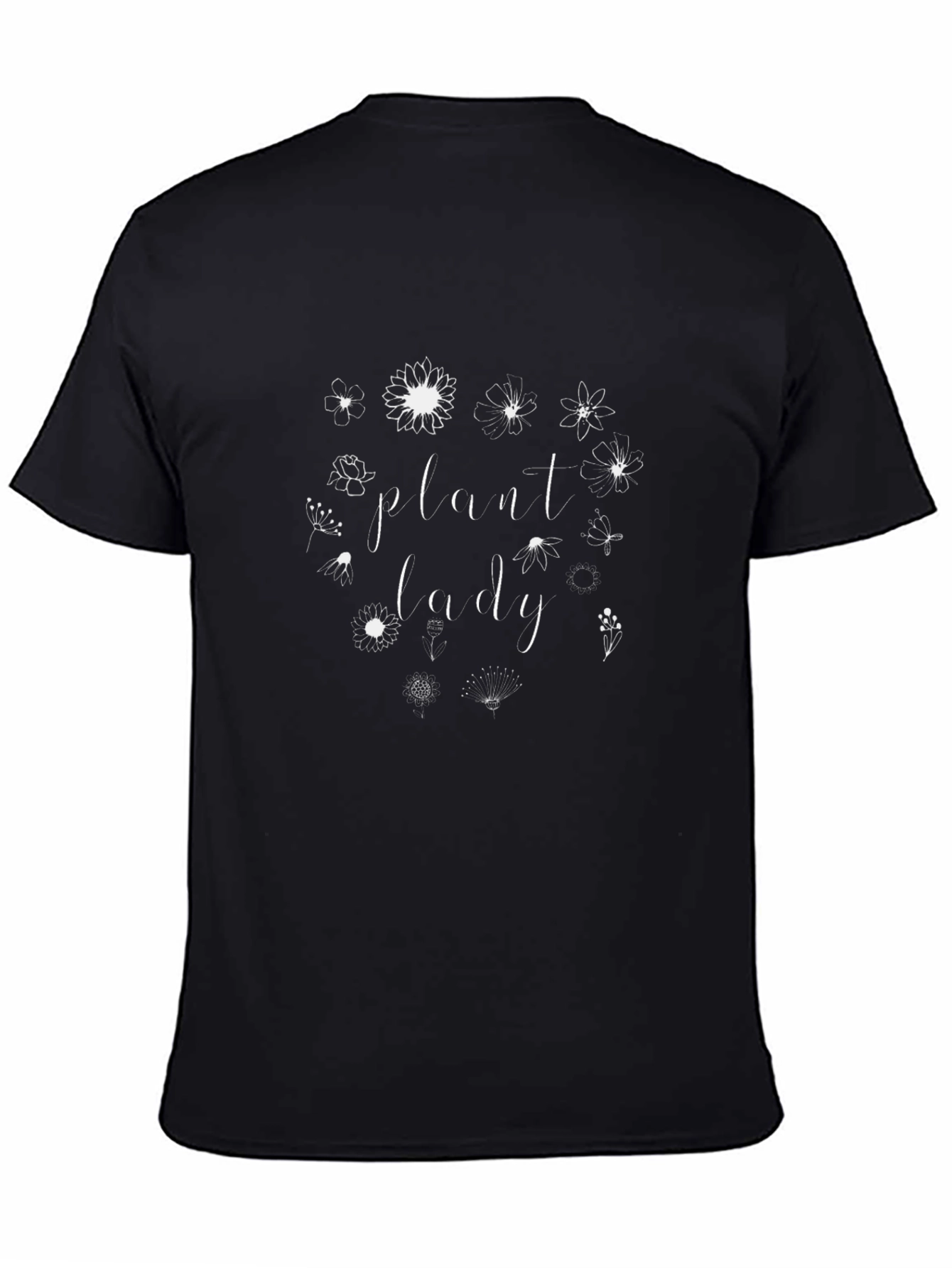 Plant Lady Graphic T-Shirt - Black Cotton Tee