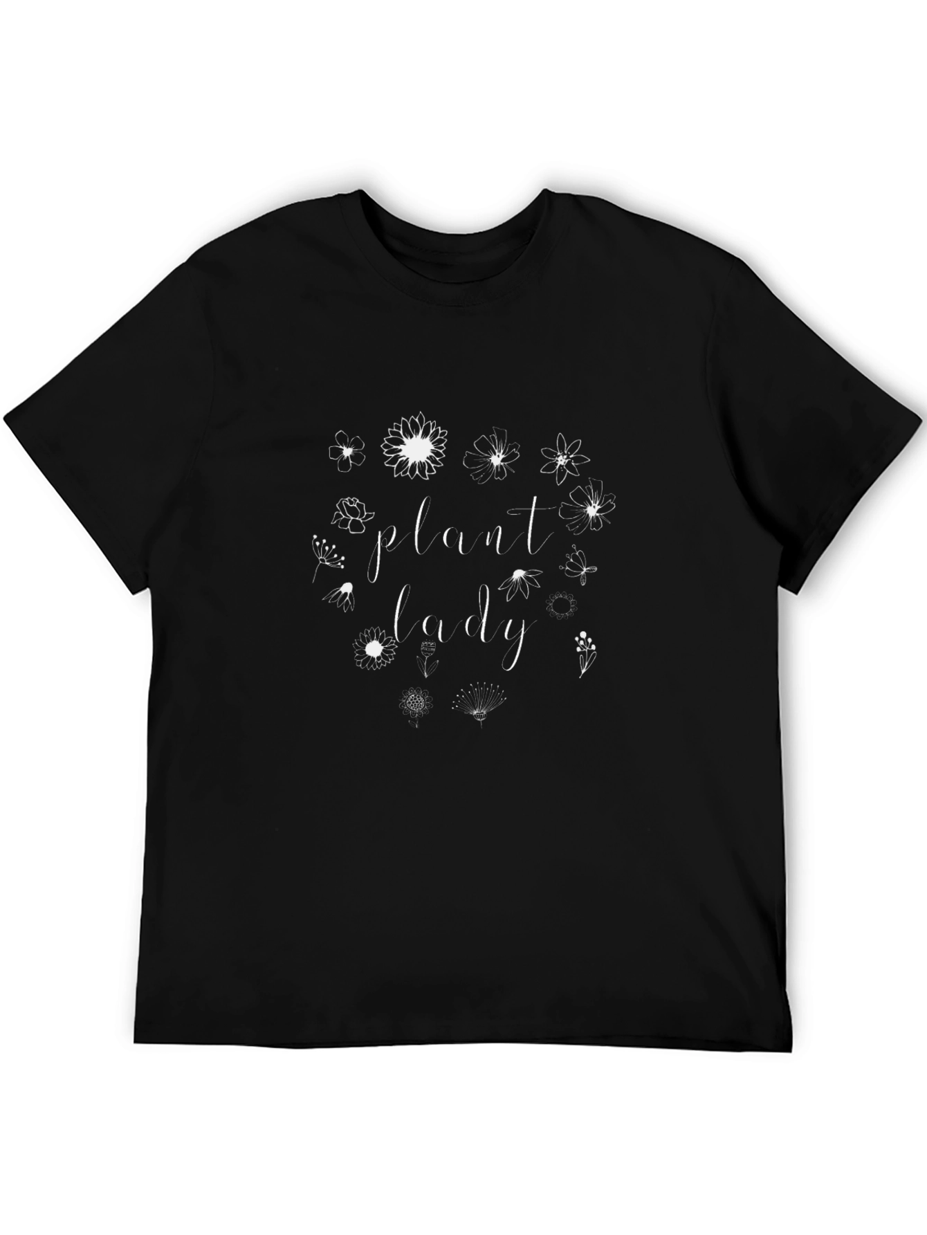 Plant Lady Graphic T-Shirt - Black Cotton Tee
