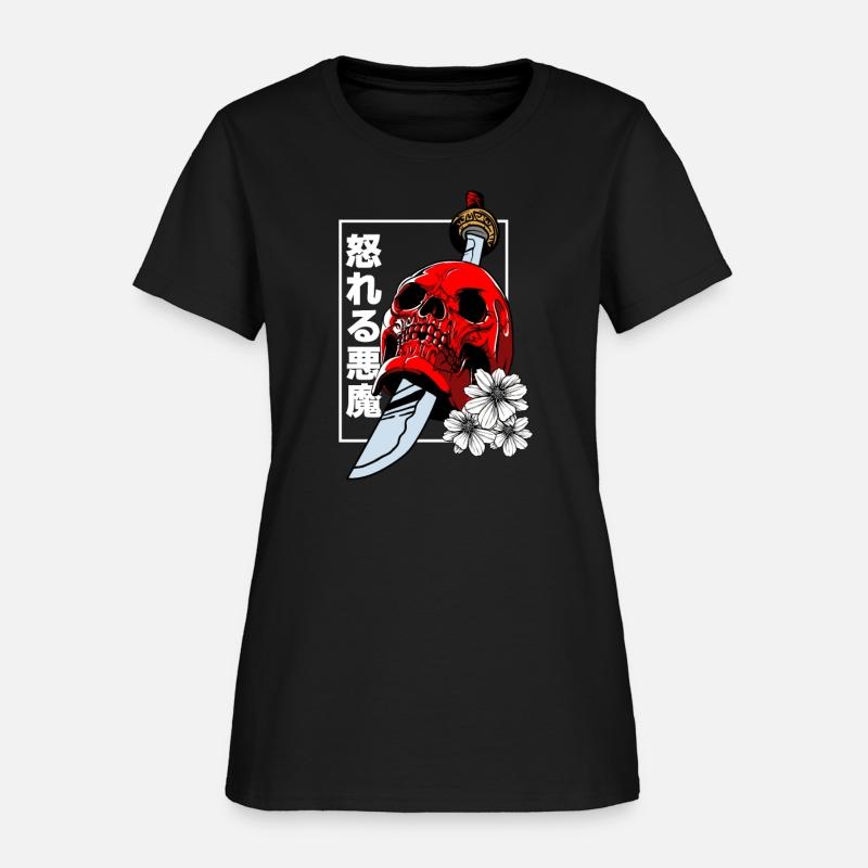 Japanese skull Demon Vaporwave Harajuku Aesthetic
