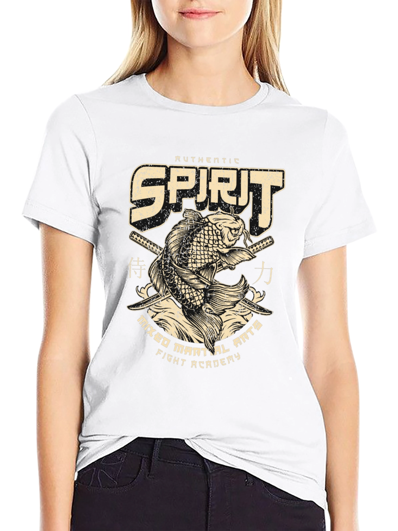 Authentic Spirit MMA Black Graphic T-Shirt